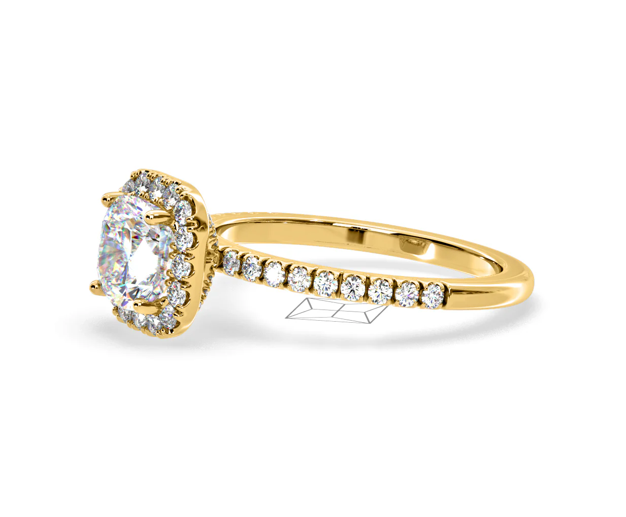 Beatrice GIA Diamond Halo Engagement Ring in 18K Gold 1.65ct G/SI2 - Image 101
