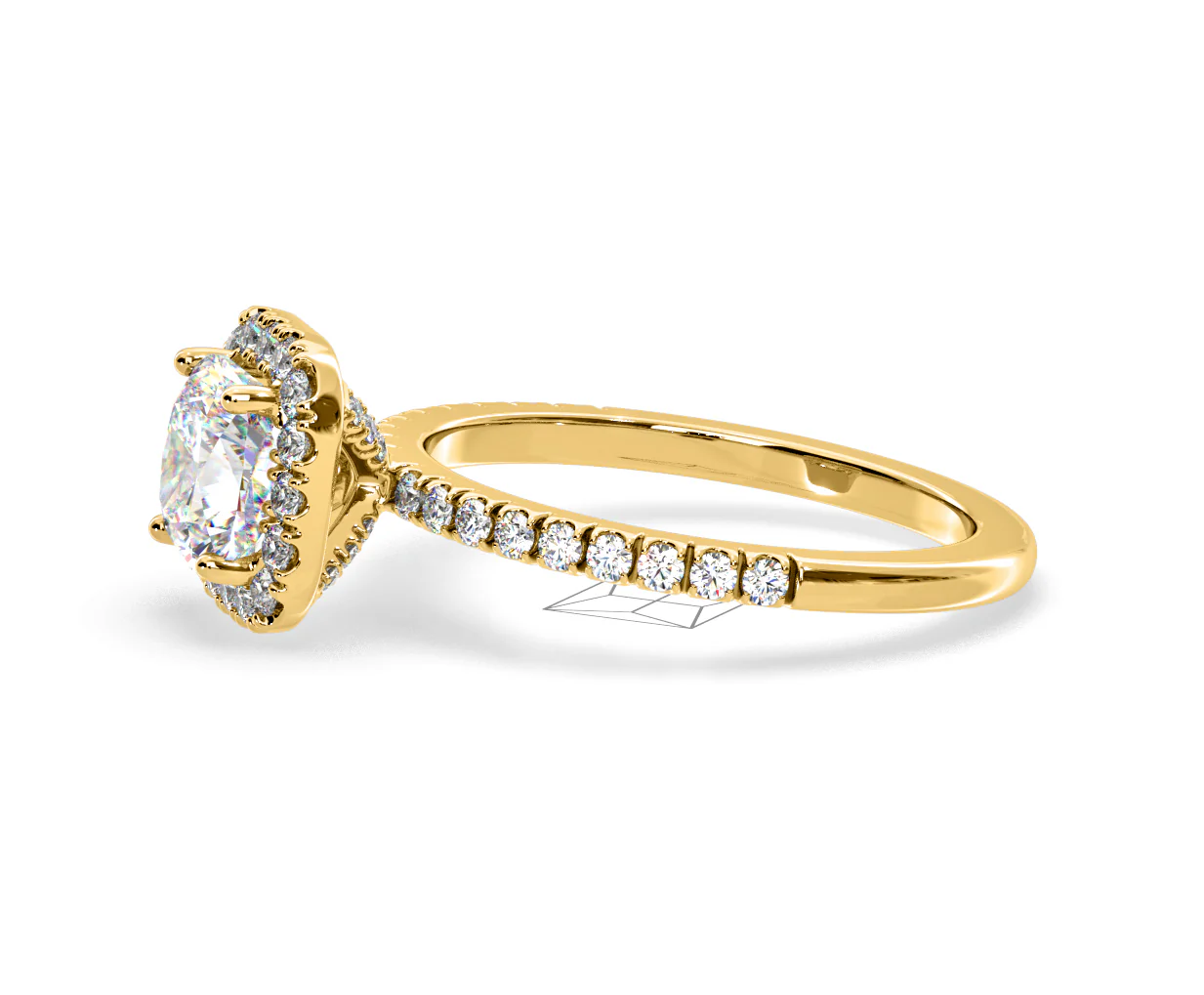 Beatrice GIA Diamond Halo Engagement Ring in 18K Gold 1.65ct G/SI2 - Image 104
