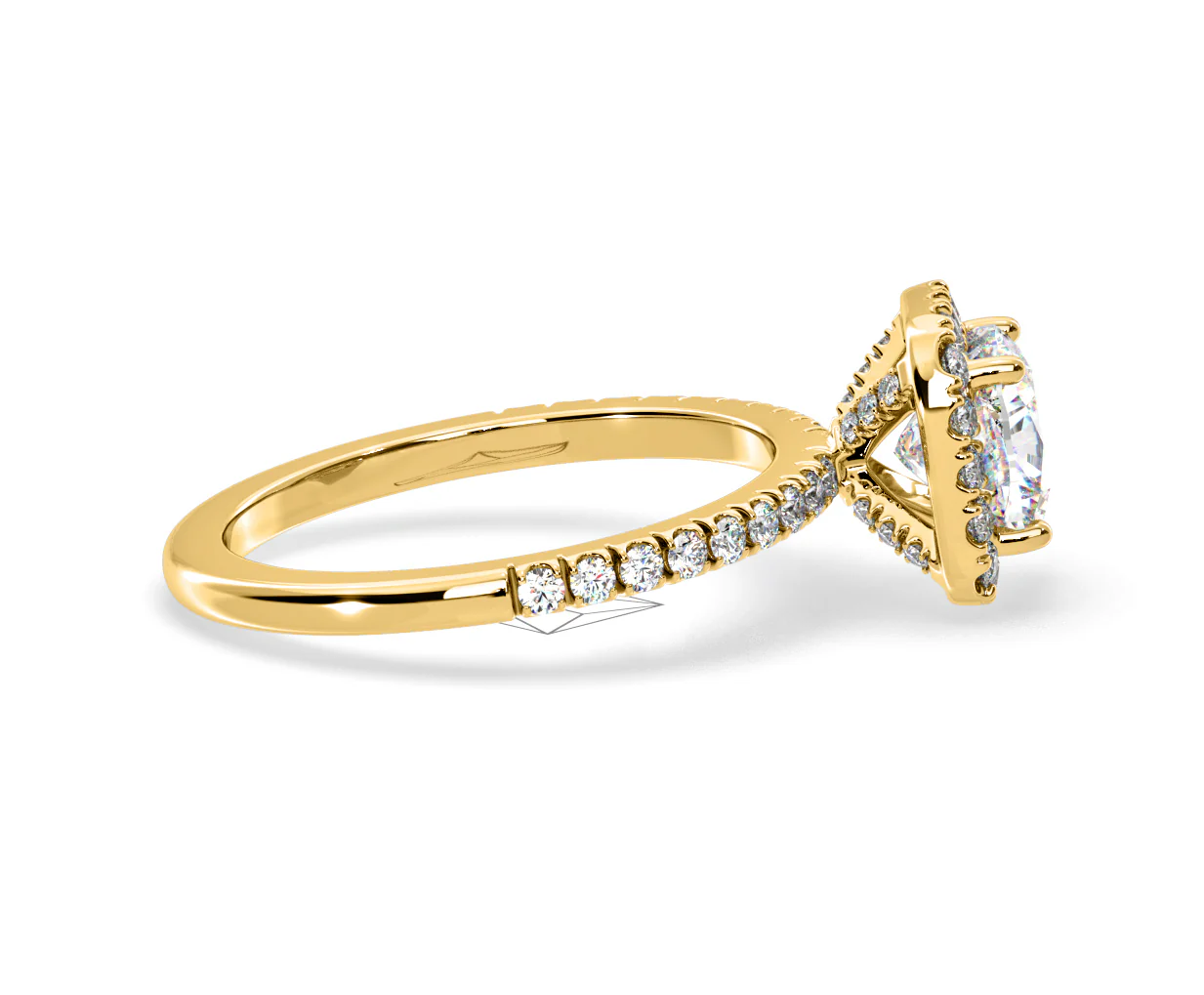 Beatrice GIA Diamond Halo Engagement Ring in 18K Gold 1.65ct G/SI2 - Image 147