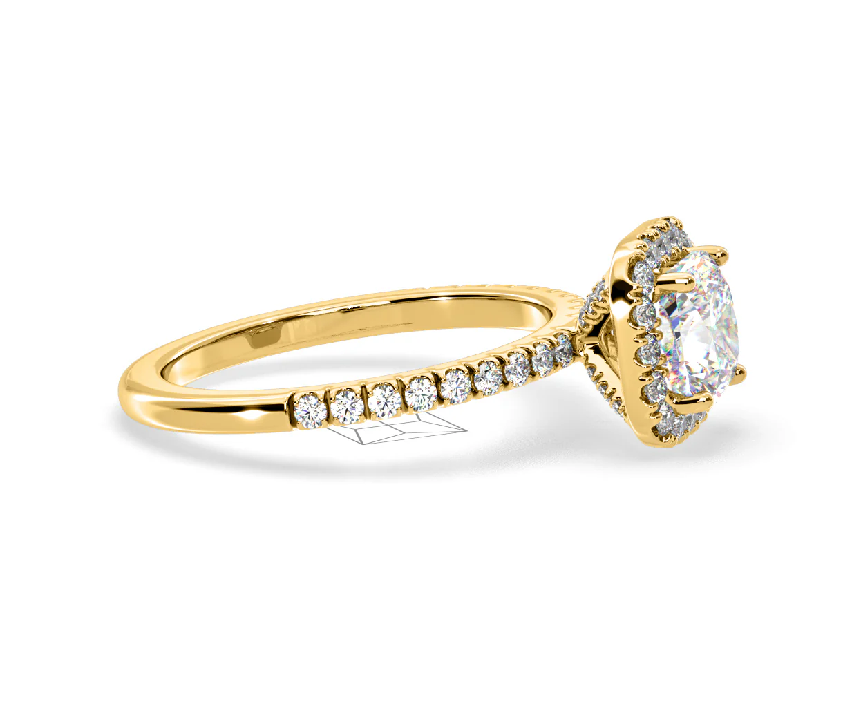 Beatrice GIA Diamond Halo Engagement Ring in 18K Gold 1.65ct G/SI2 - Image 151