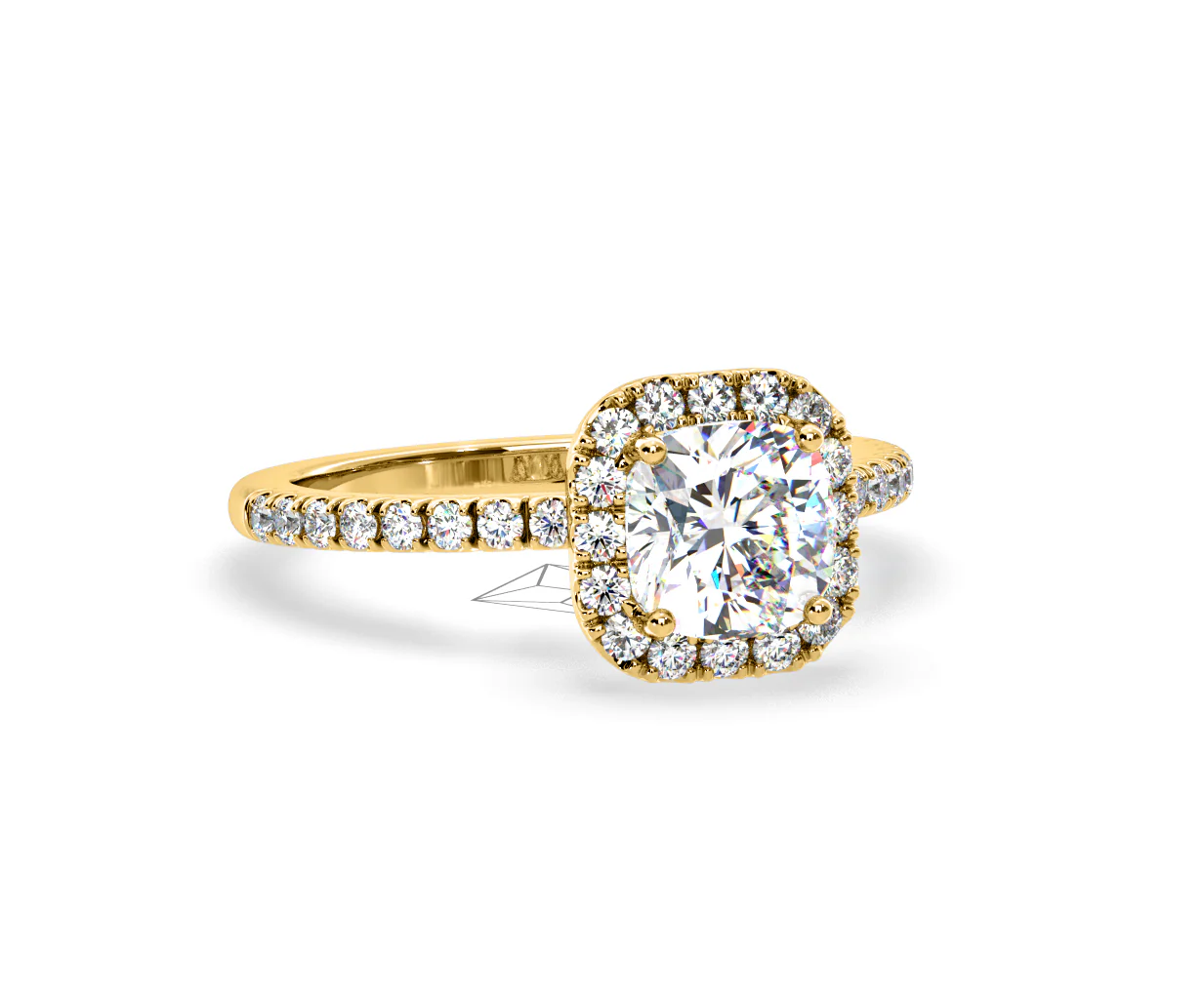 Beatrice GIA Diamond Halo Engagement Ring in 18K Gold 1.65ct G/SI2 - Image 163
