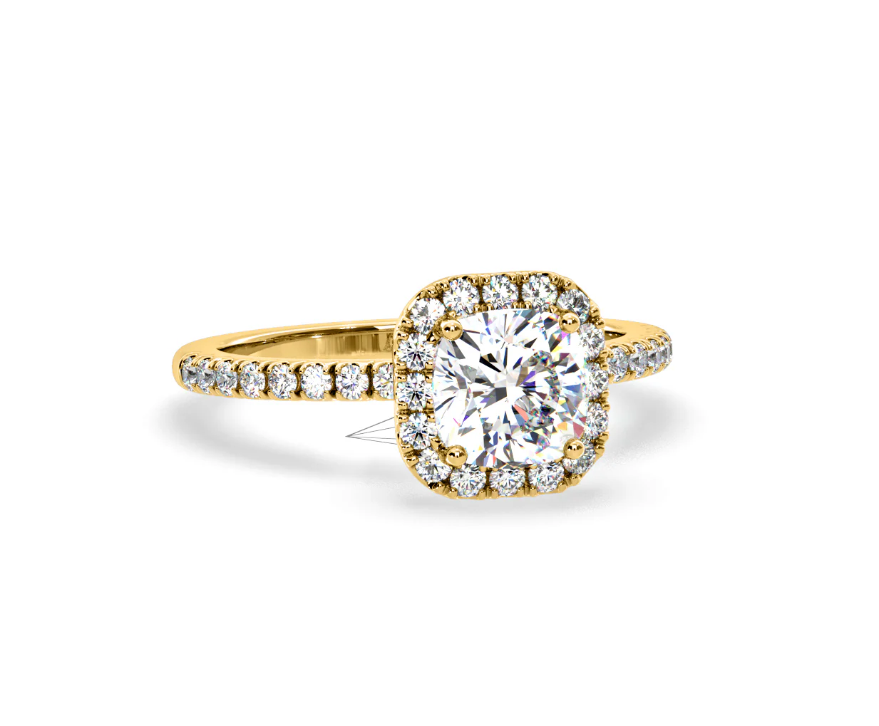Beatrice GIA Diamond Halo Engagement Ring in 18K Gold 1.65ct G/SI2 - Image 164