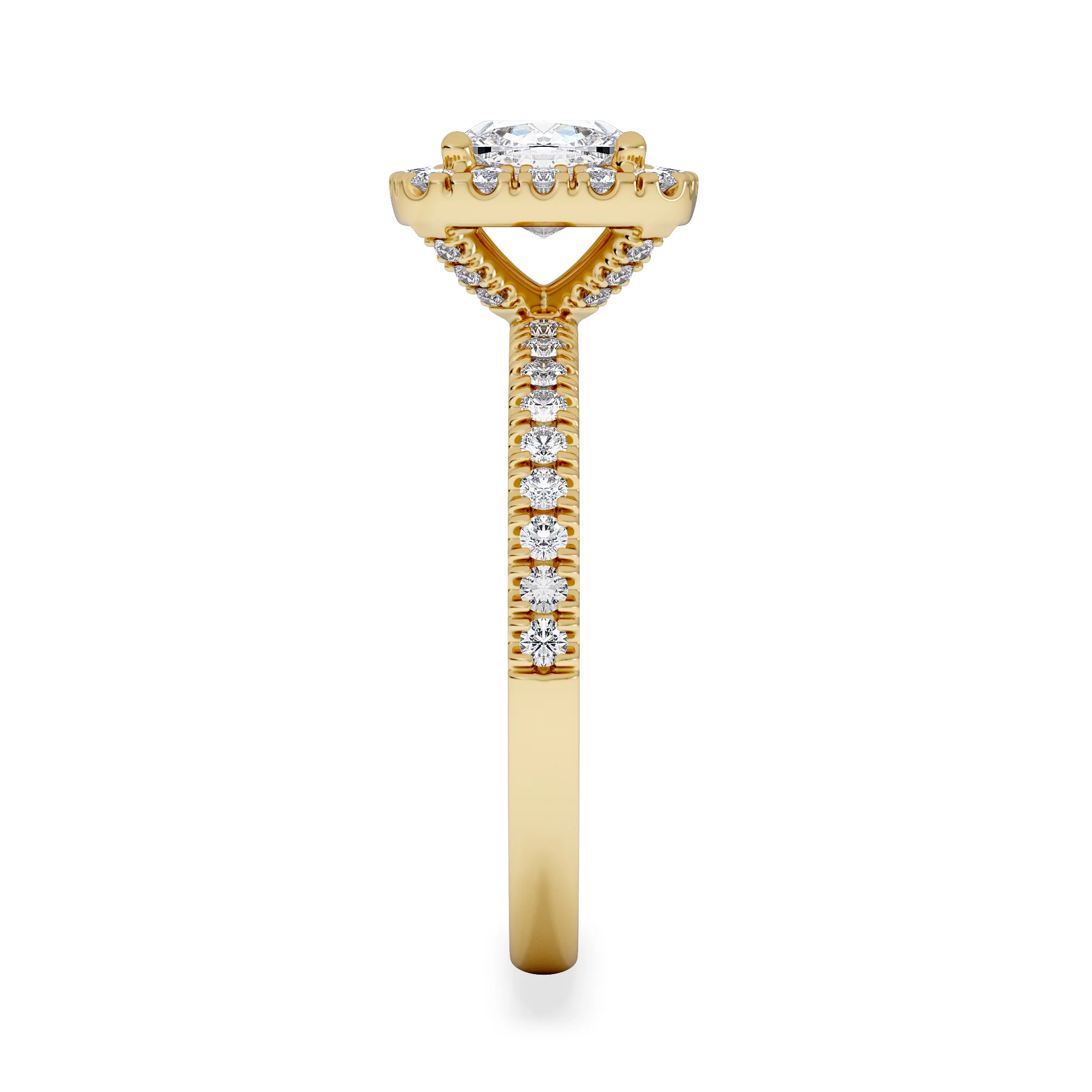 Beatrice GIA Diamond Halo Engagement Ring in 18K Gold 1.65ct G/SI2 - Image 5