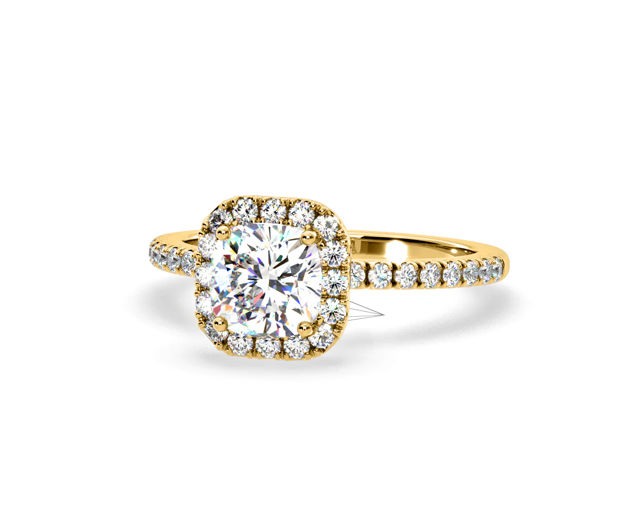 Beatrice GIA Diamond Halo Engagement Ring in 18K Gold 1.65ct G/SI2 - Image 91