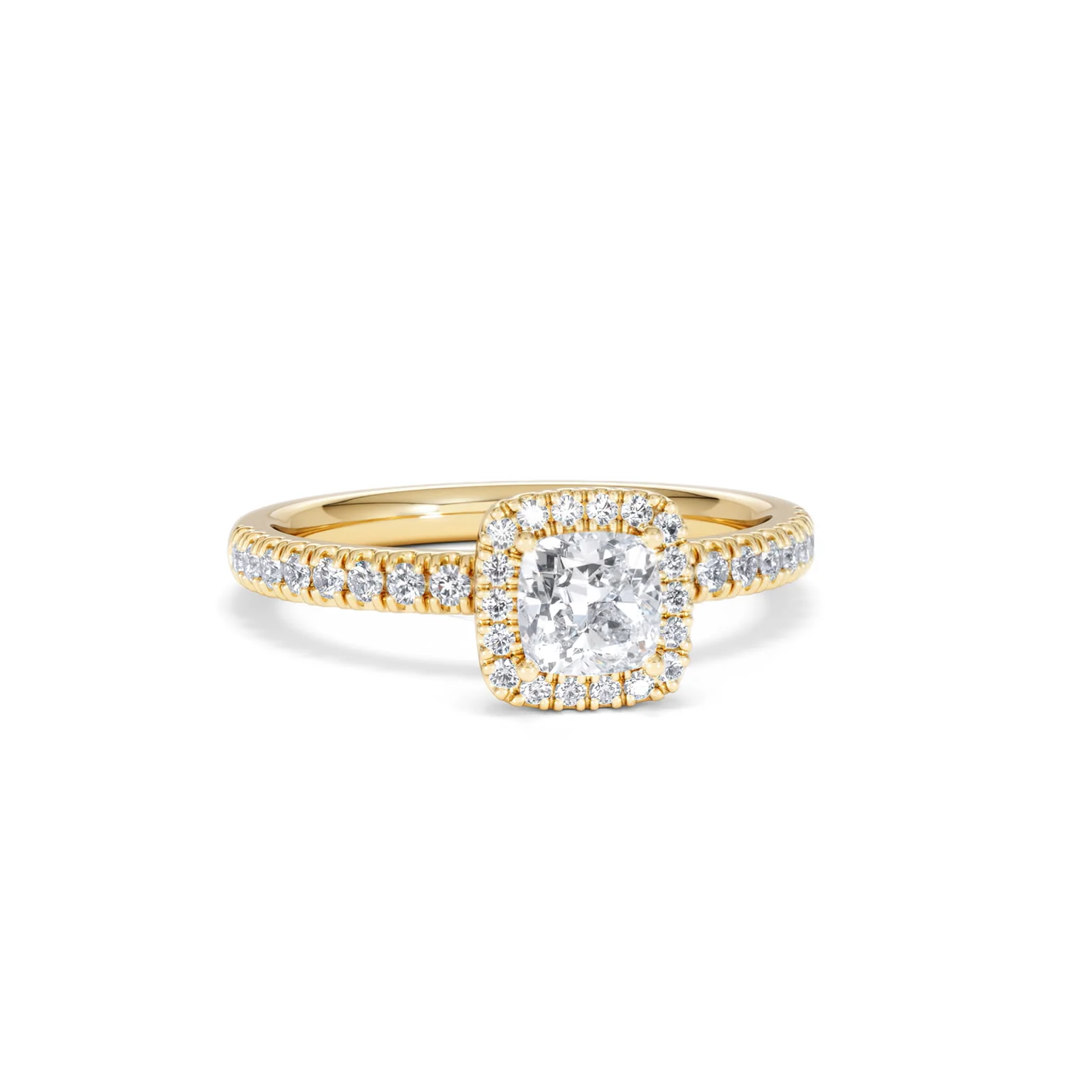 Beatrice Diamond Halo Engagement Ring in 18K Gold 1ct G/SI2 - Image 10