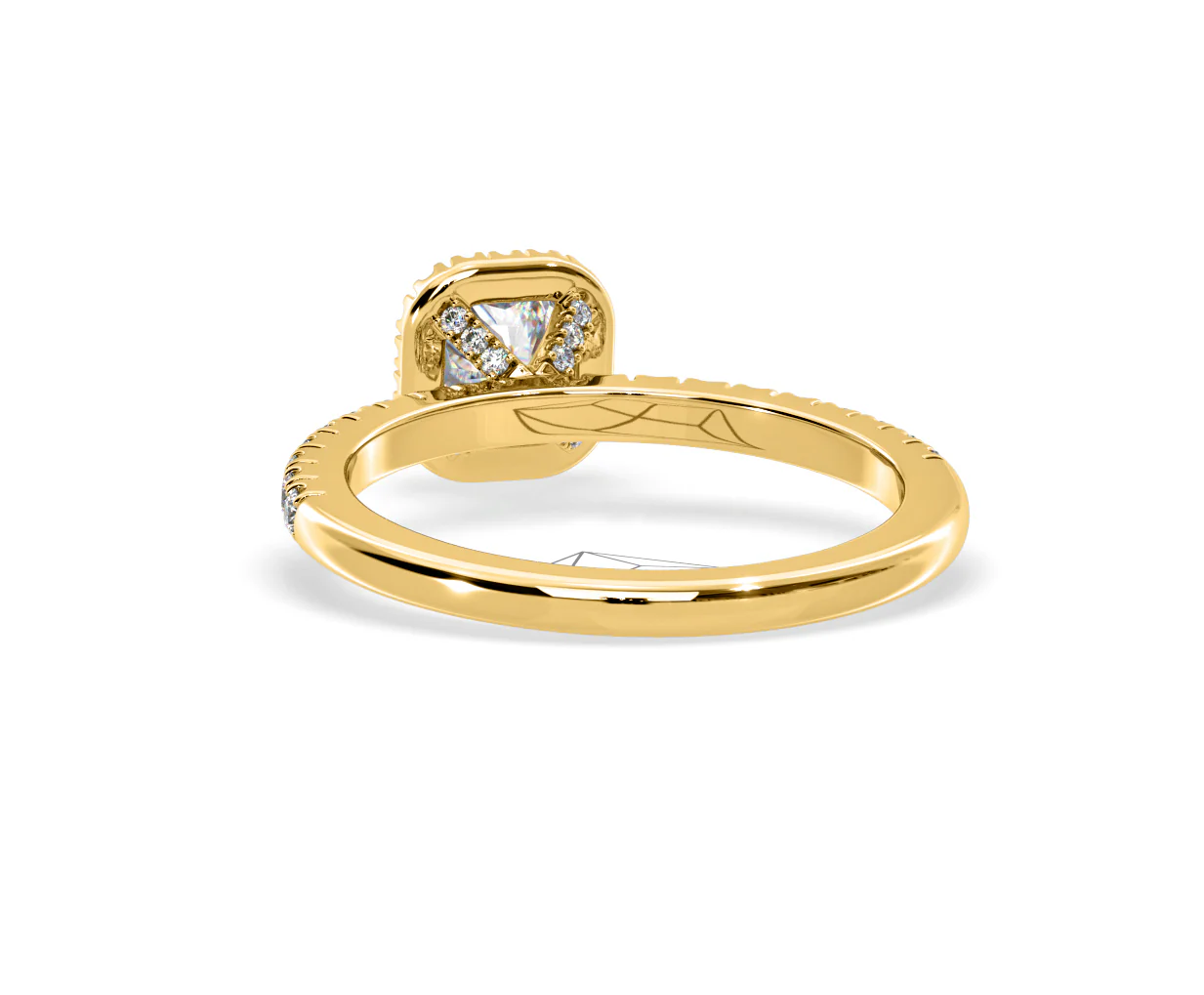 Beatrice Diamond Halo Engagement Ring in 18K Gold 1ct G/SI2 - Image 124