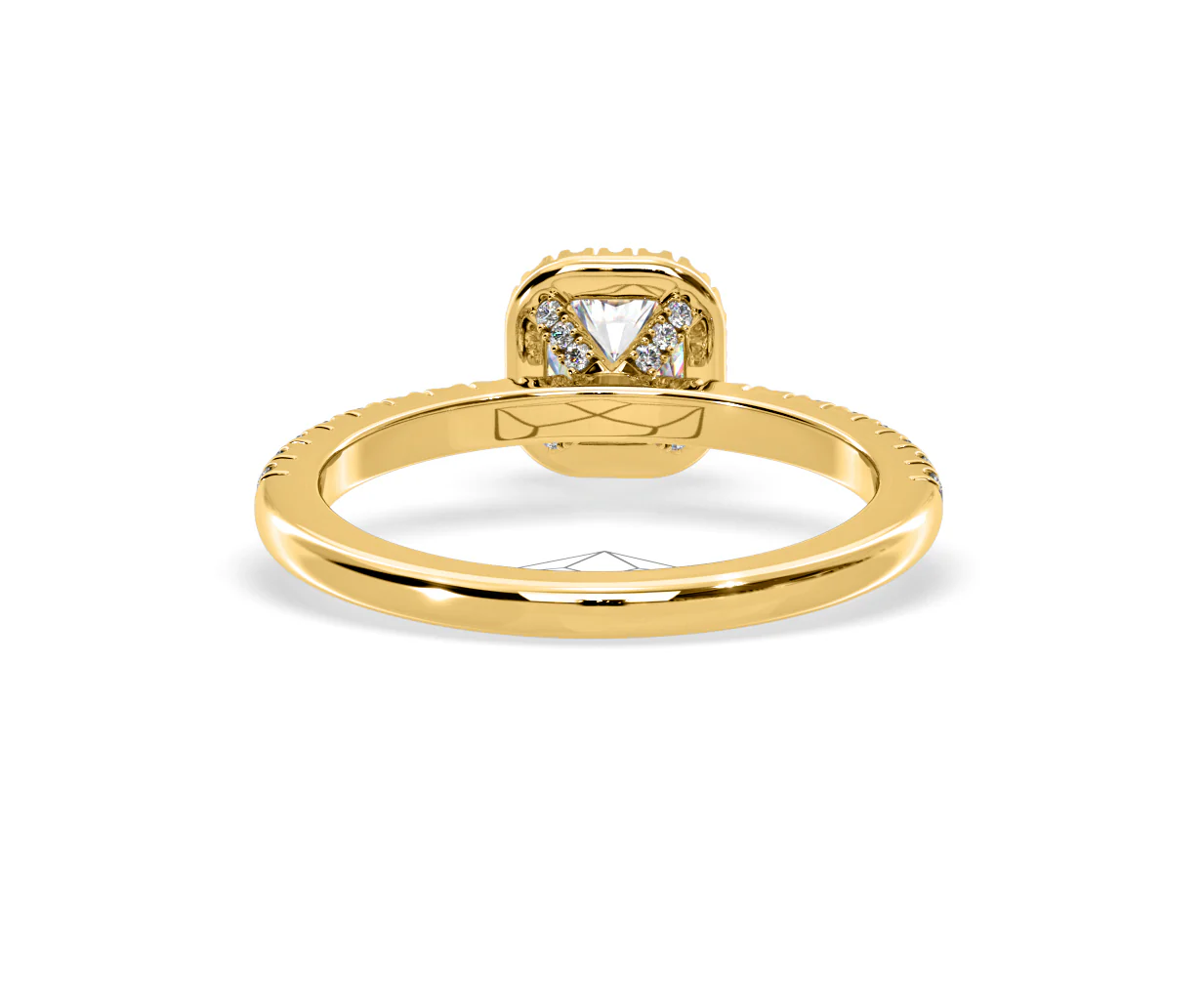 Beatrice Diamond Halo Engagement Ring in 18K Gold 1ct G/SI2 - Image 128