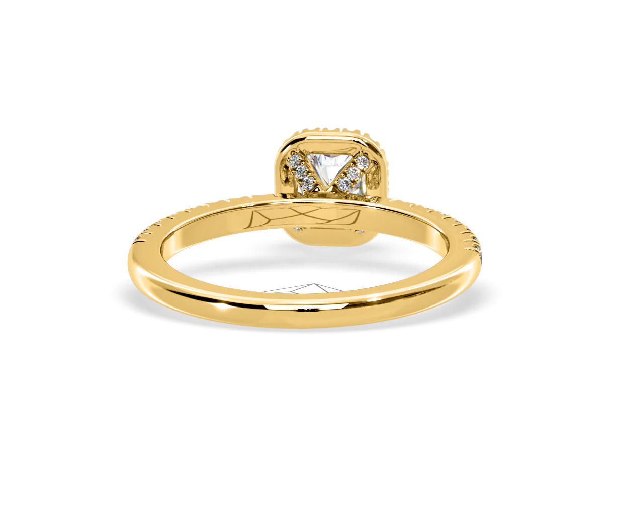 Beatrice Diamond Halo Engagement Ring in 18K Gold 1ct G/SI2 - Image 129