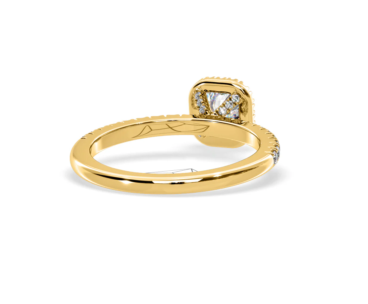 Beatrice Diamond Halo Engagement Ring in 18K Gold 1ct G/SI2 - Image 132