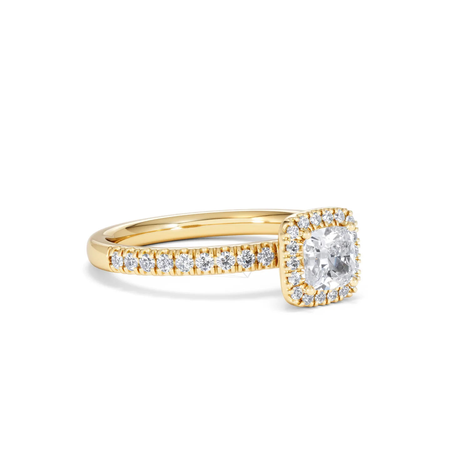 Beatrice Diamond Halo Engagement Ring in 18K Gold 1ct G/SI2 - Image 16