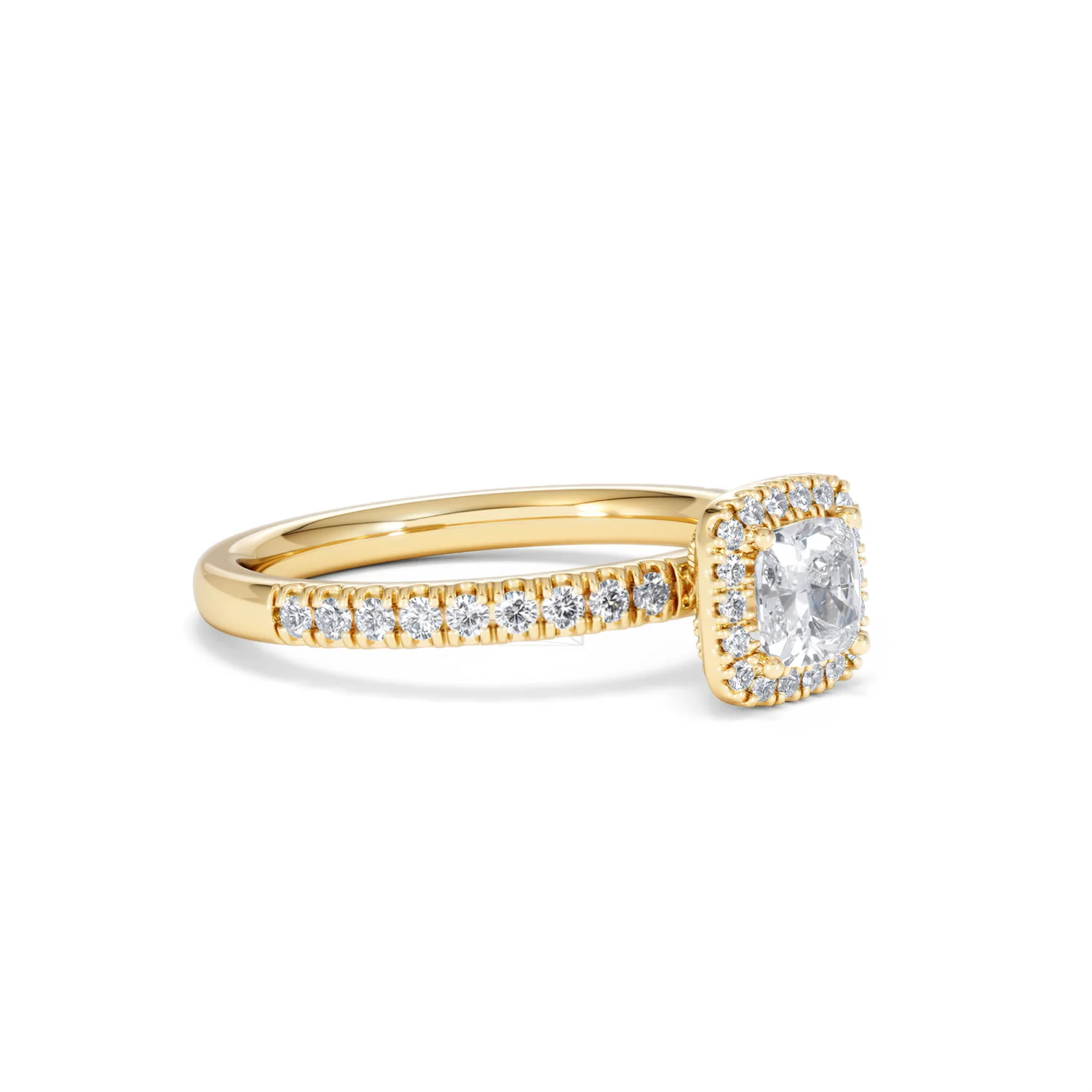 Beatrice Diamond Halo Engagement Ring in 18K Gold 1ct G/SI2 - Image 18
