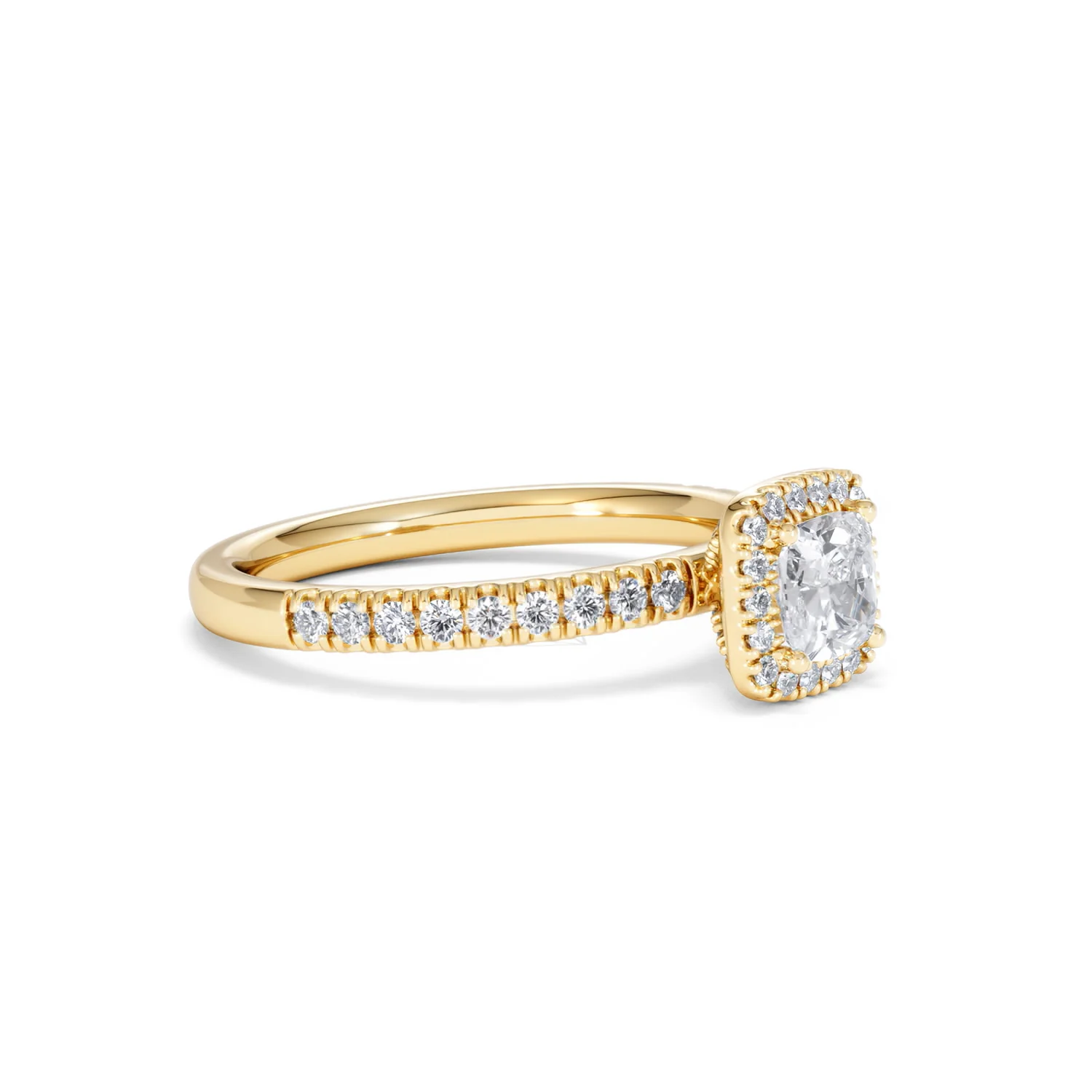 Beatrice Diamond Halo Engagement Ring in 18K Gold 1ct G/SI2 - Image 19