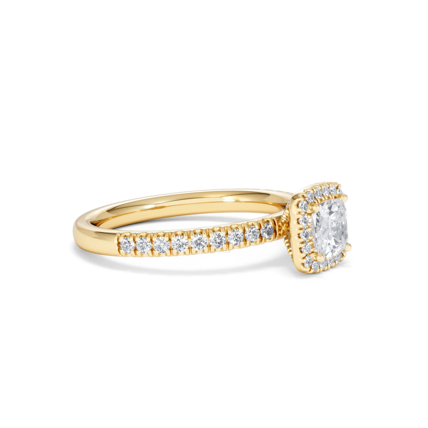 Beatrice Diamond Halo Engagement Ring in 18K Gold 1ct G/SI2 - Image 20