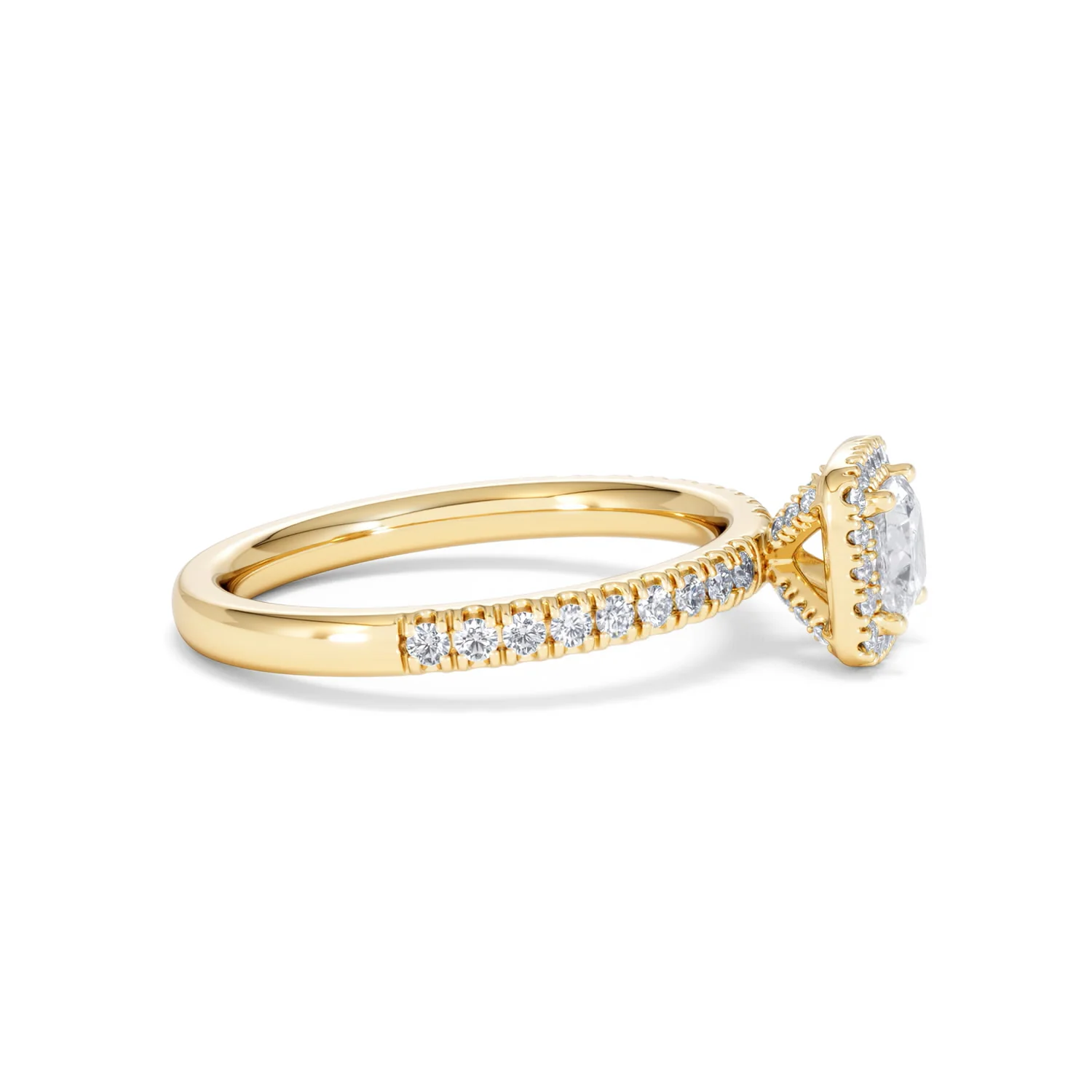Beatrice Diamond Halo Engagement Ring in 18K Gold 1ct G/SI2 - Image 25