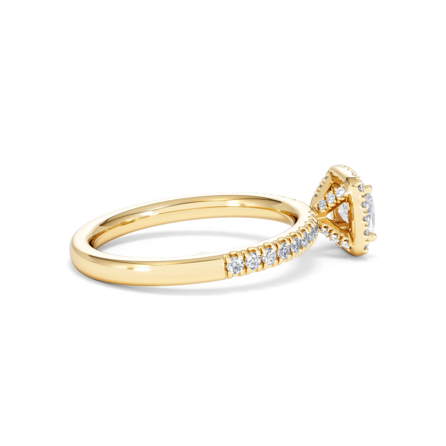 Beatrice Diamond Halo Engagement Ring in 18K Gold 1ct G/SI2 - Image 31