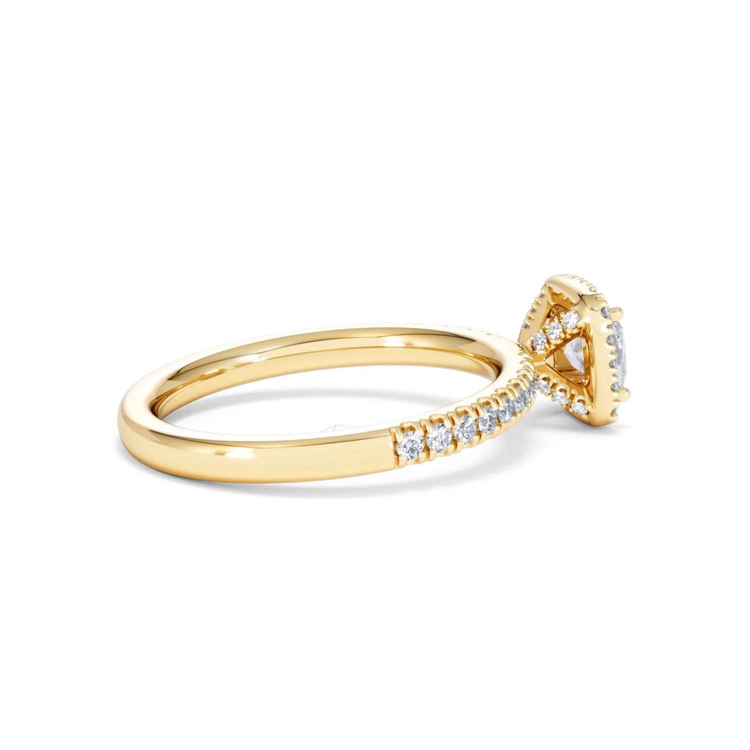 Beatrice Diamond Halo Engagement Ring in 18K Gold 1ct G/SI2 - Image 32
