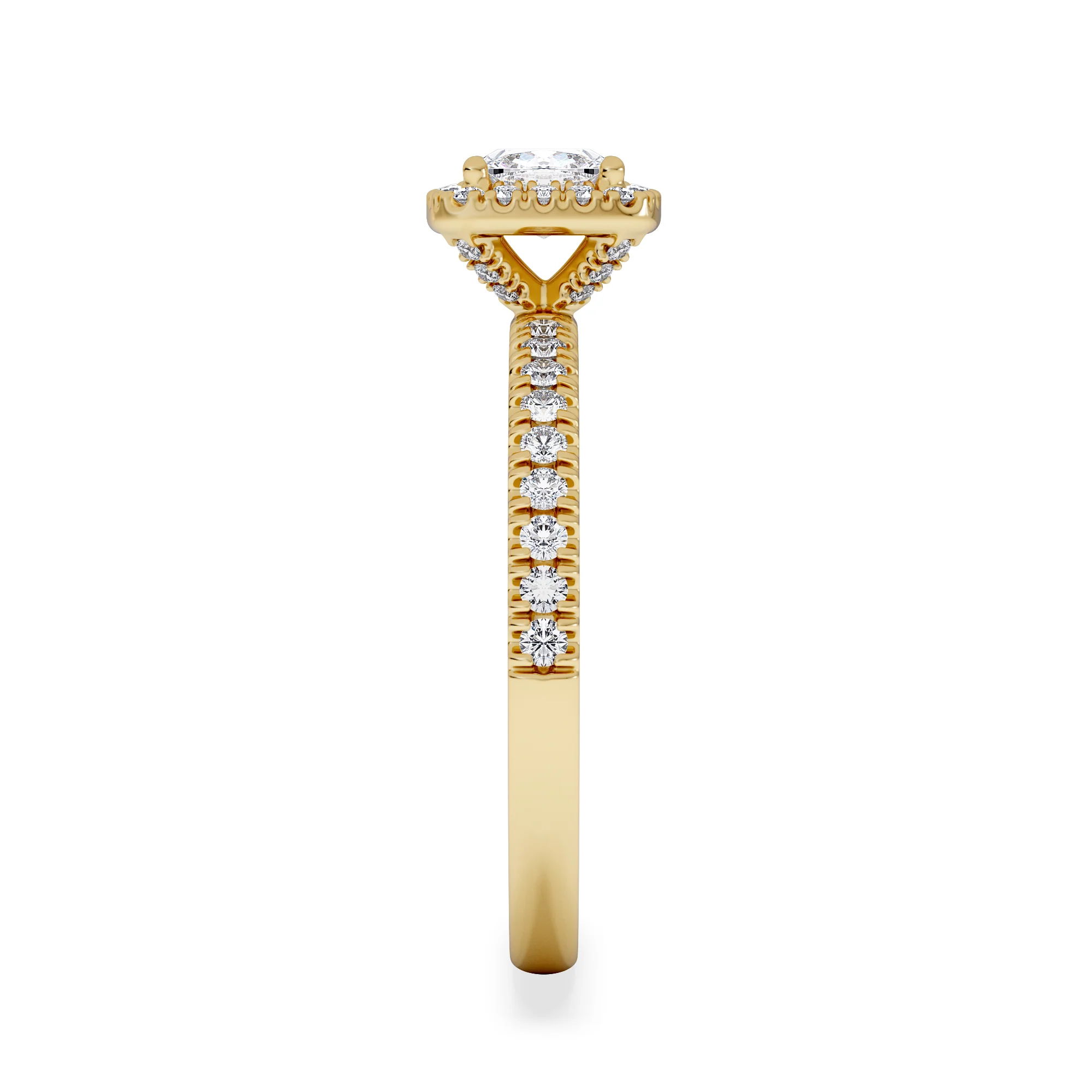 Beatrice Diamond Halo Engagement Ring in 18K Gold 1ct G/SI2 - Image 5