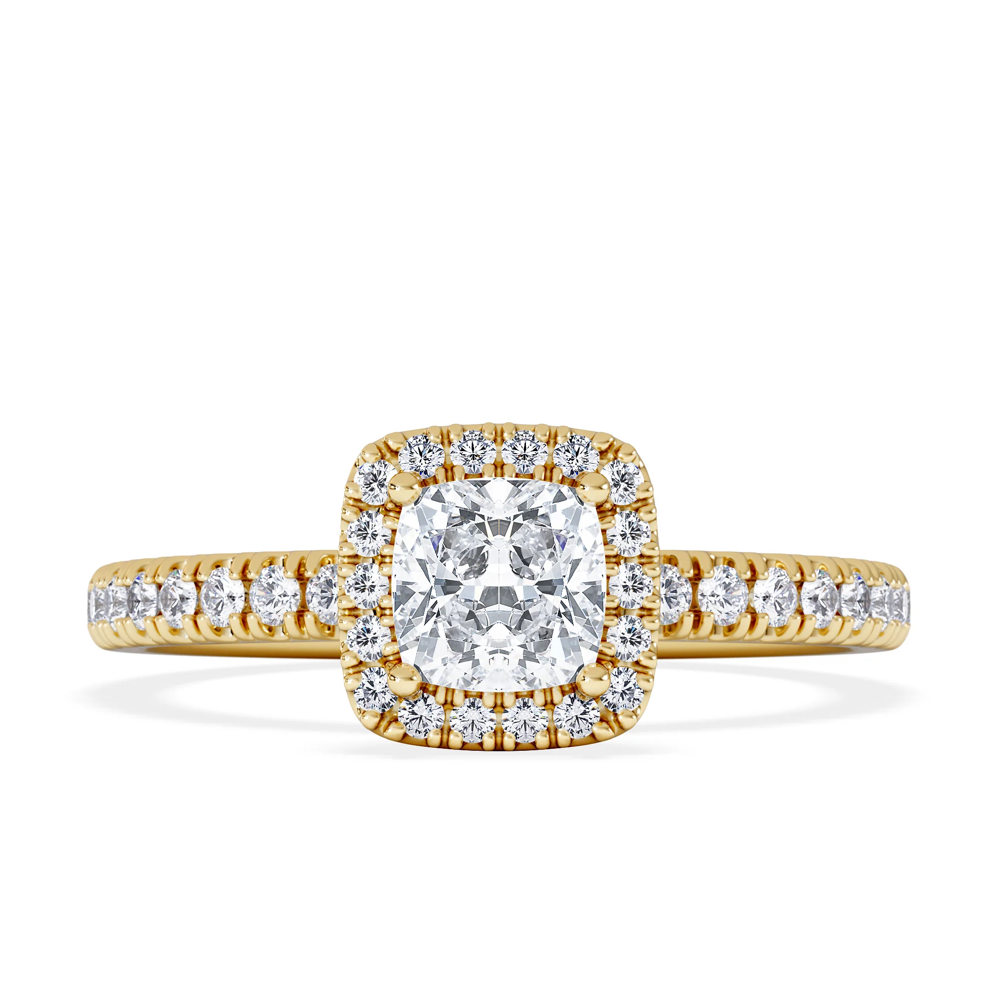 Beatrice Diamond Halo Engagement Ring in 18K Gold 1ct G/SI2 - Image 6