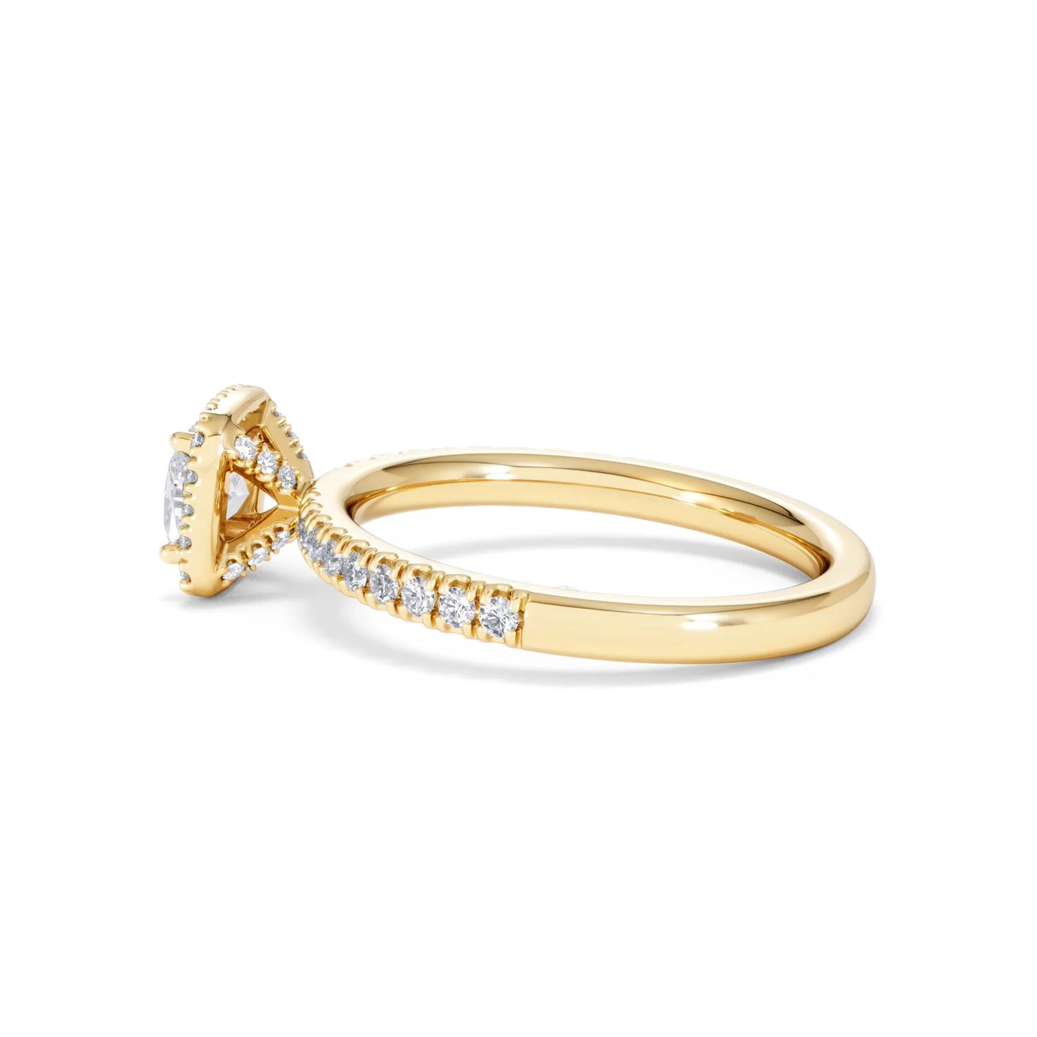 Beatrice Diamond Halo Engagement Ring in 18K Gold 1ct G/SI2 - Image 65