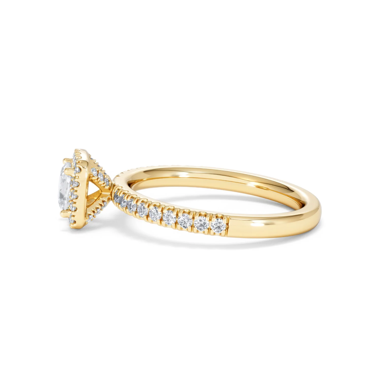 Beatrice Diamond Halo Engagement Ring in 18K Gold 1ct G/SI2 - Image 69