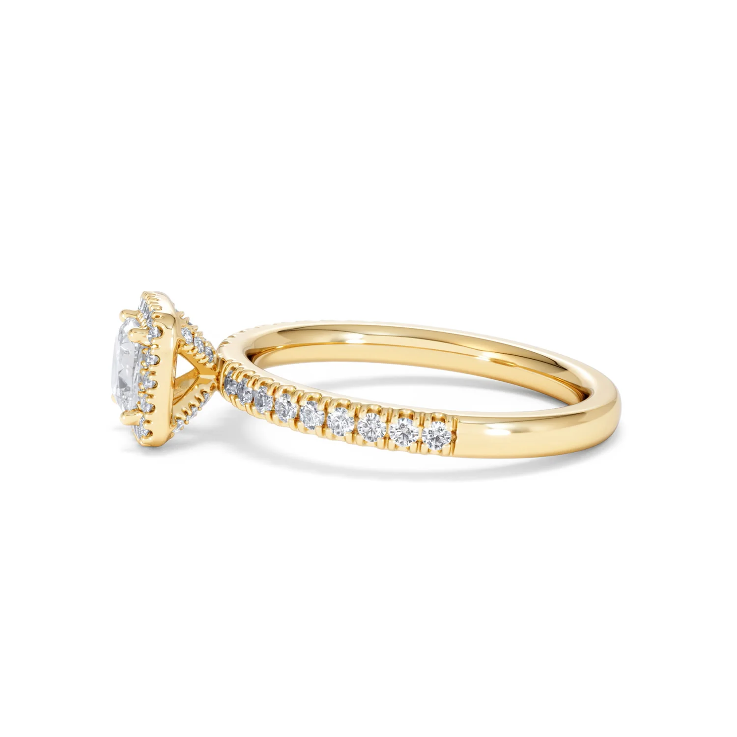 Beatrice Diamond Halo Engagement Ring in 18K Gold 1ct G/SI2 - Image 70