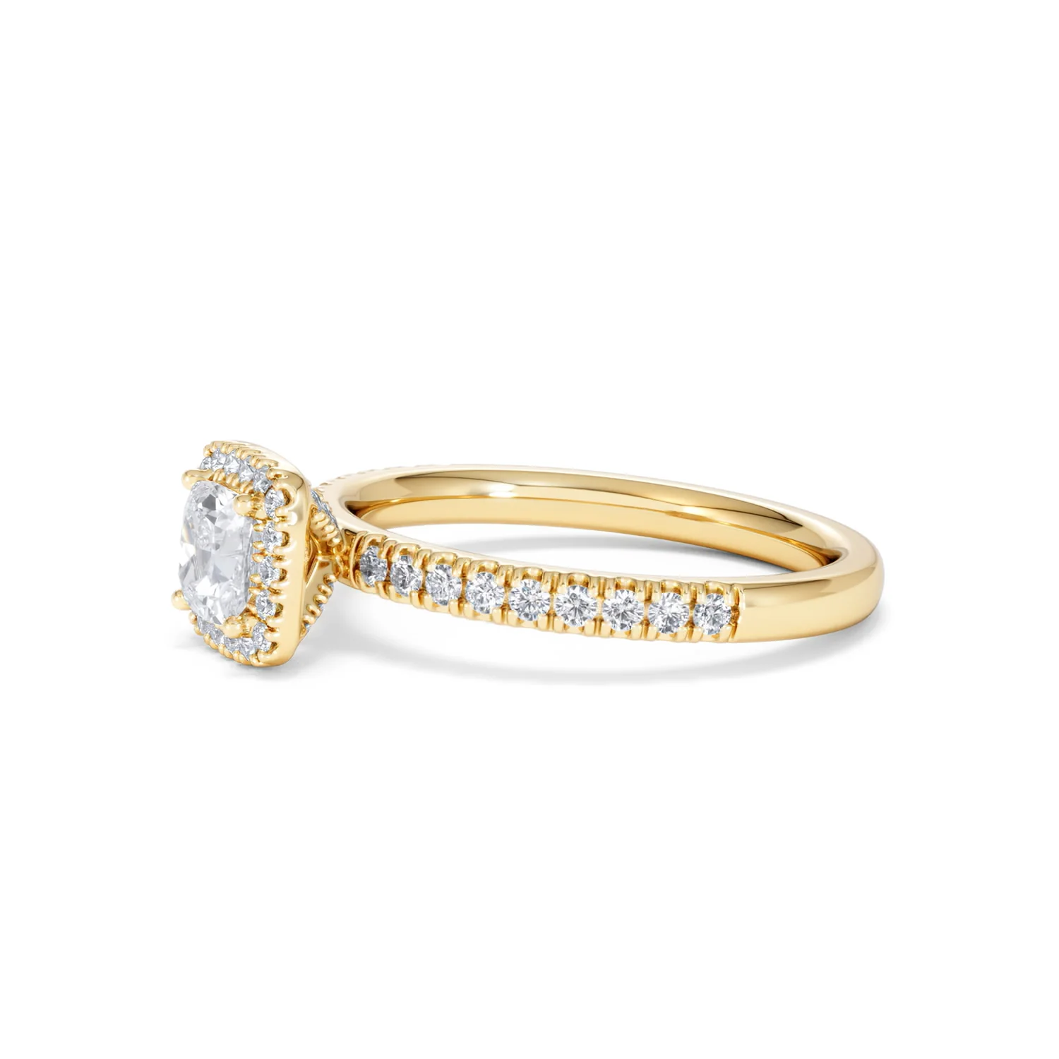 Beatrice Diamond Halo Engagement Ring in 18K Gold 1ct G/SI2 - Image 74