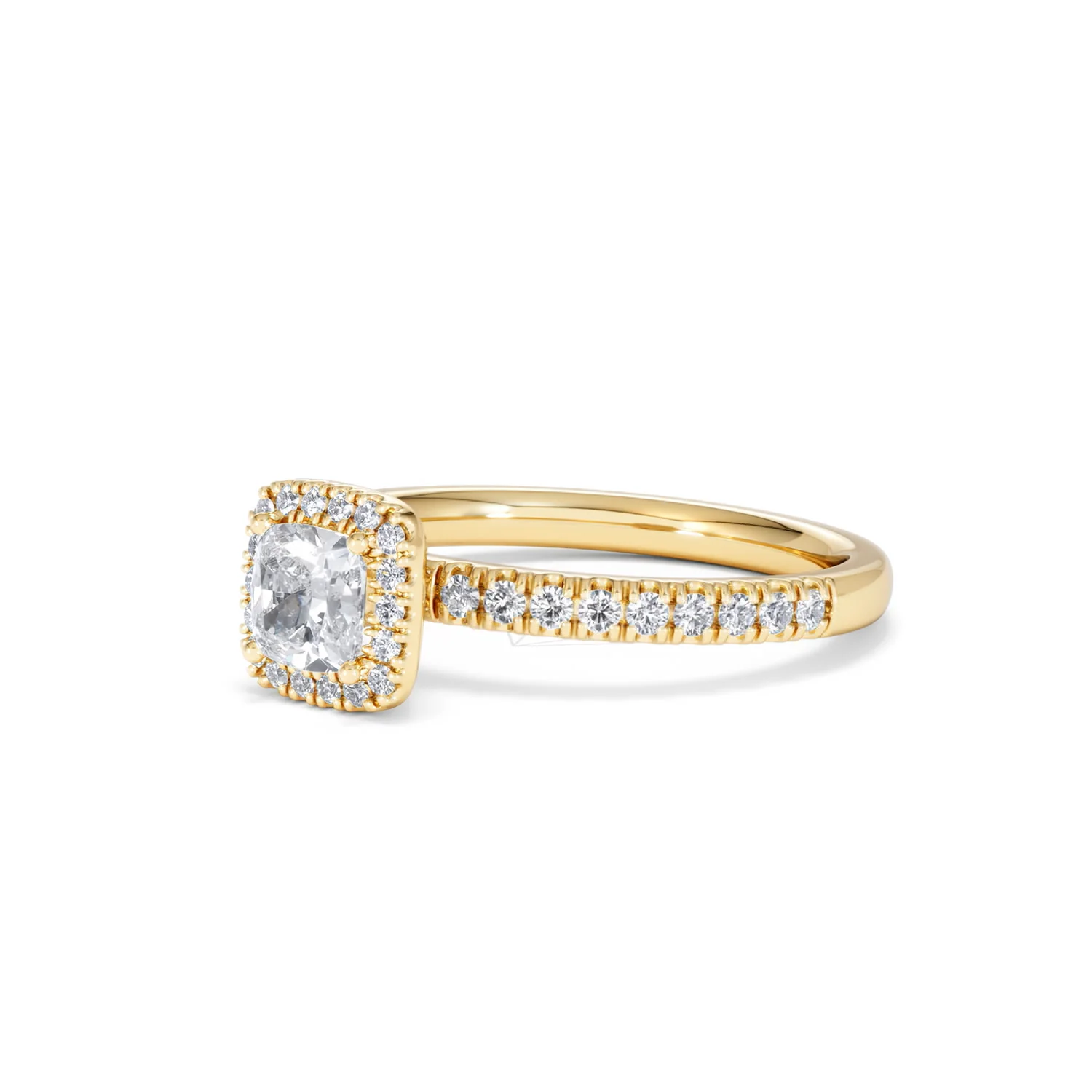 Beatrice Diamond Halo Engagement Ring in 18K Gold 1ct G/SI2 - Image 79