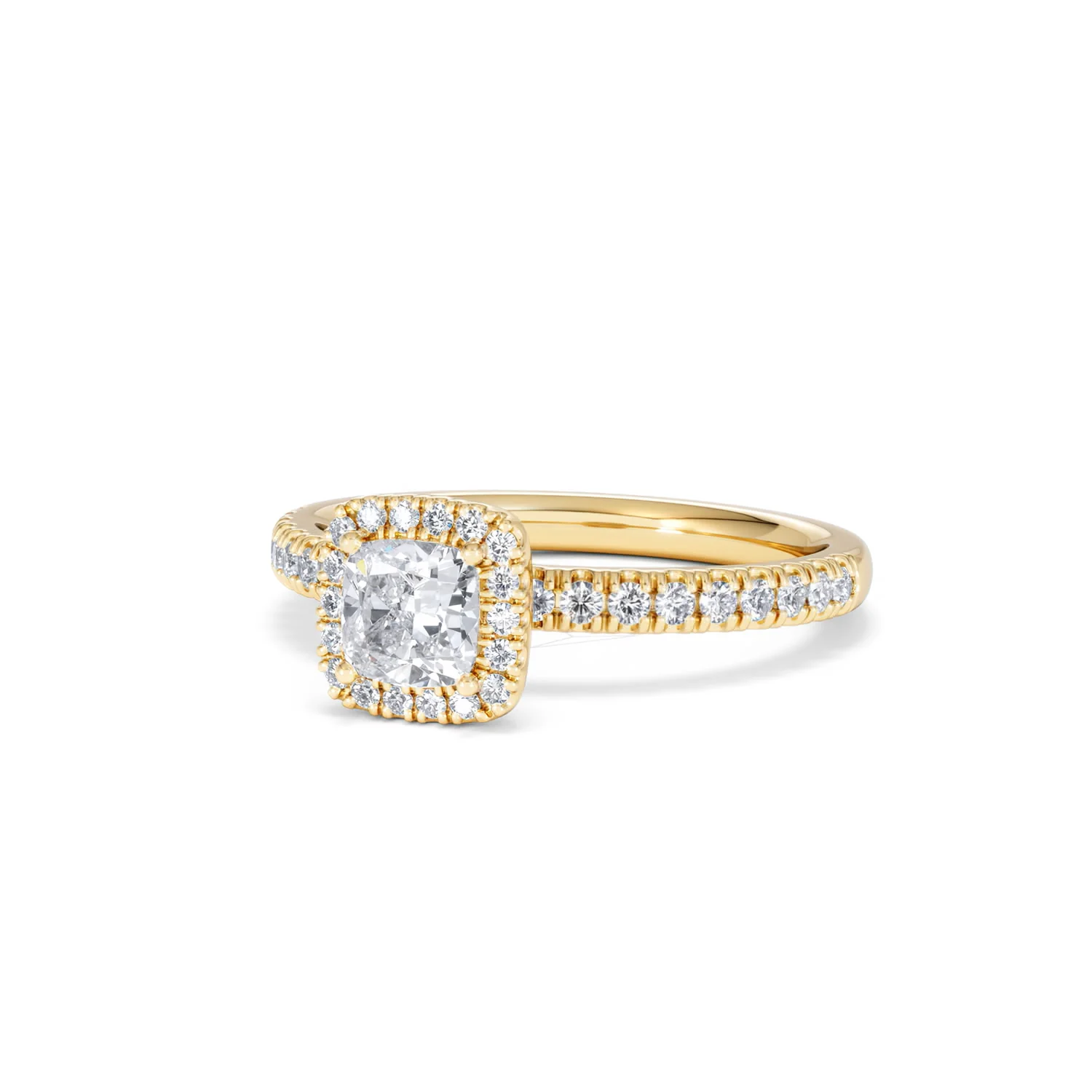 Beatrice Diamond Halo Engagement Ring in 18K Gold 1ct G/SI2 - Image 83