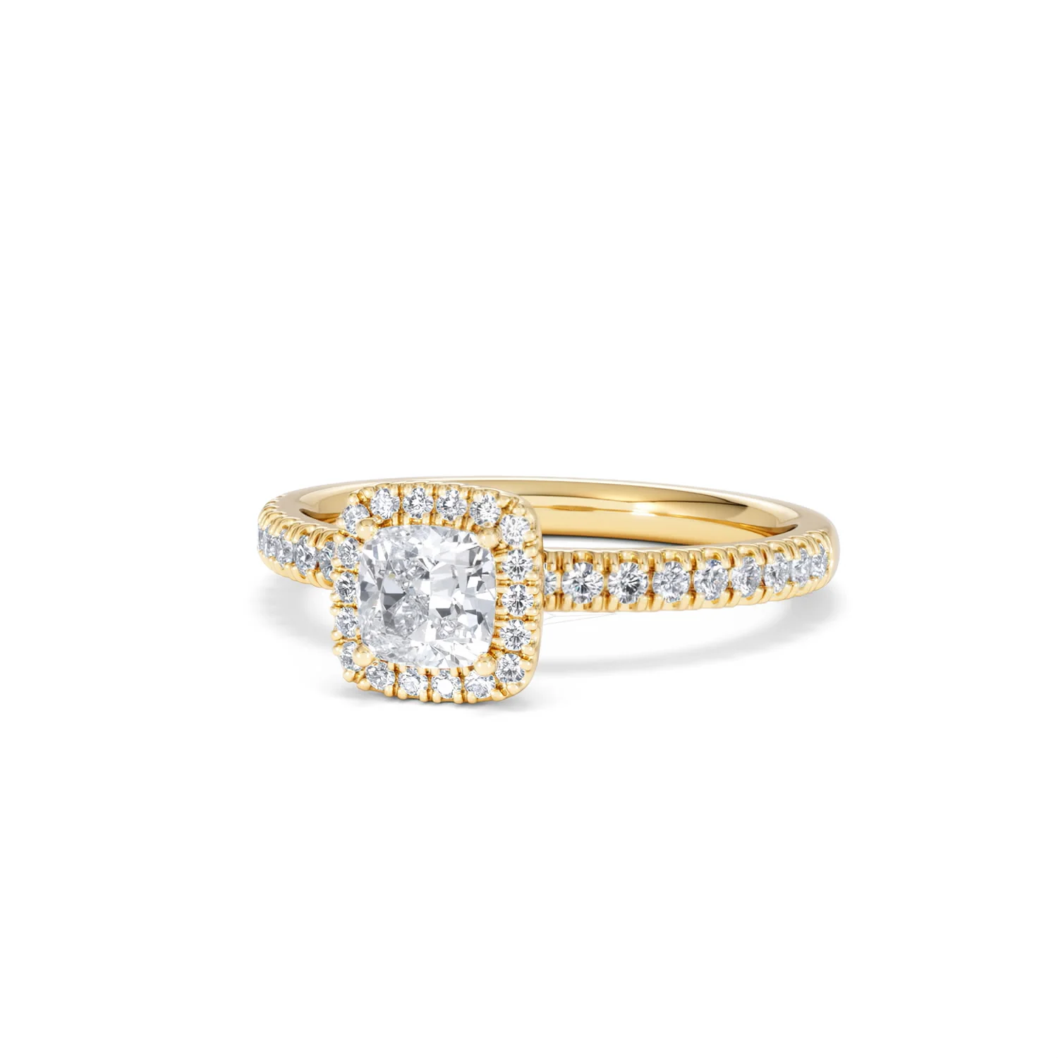 Beatrice Diamond Halo Engagement Ring in 18K Gold 1ct G/SI2 - Image 84