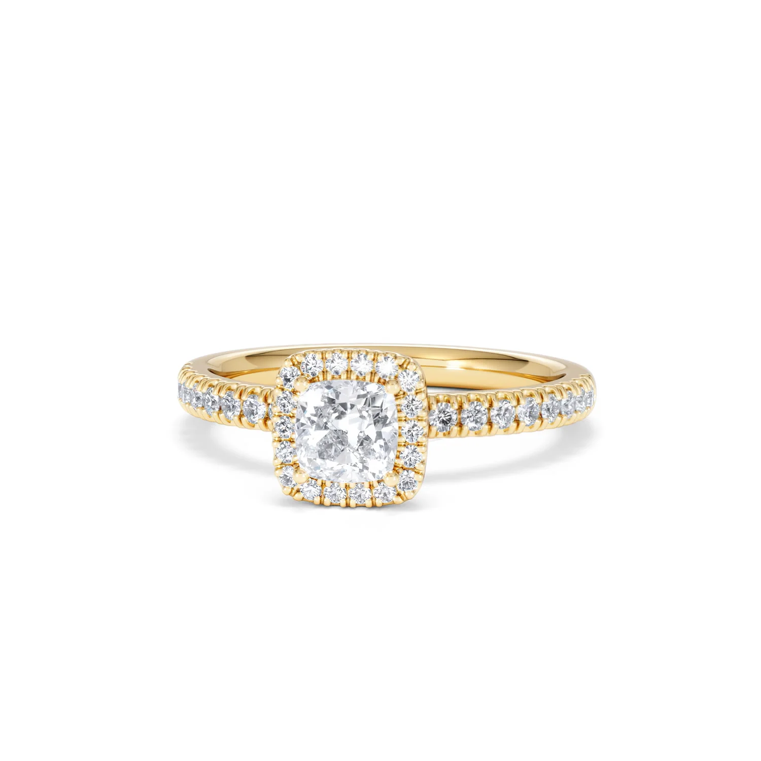 Beatrice Diamond Halo Engagement Ring in 18K Gold 1ct G/SI2 - Image 86