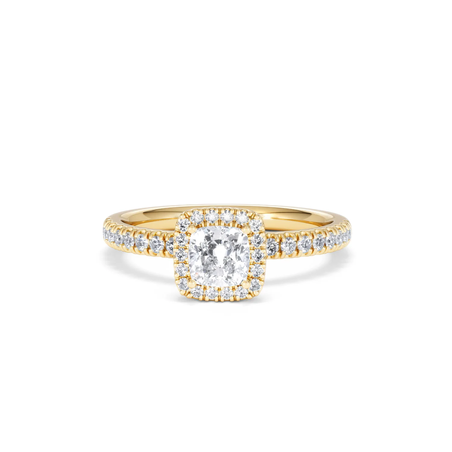Beatrice Diamond Halo Engagement Ring in 18K Gold 1ct G/SI2 - Image 87