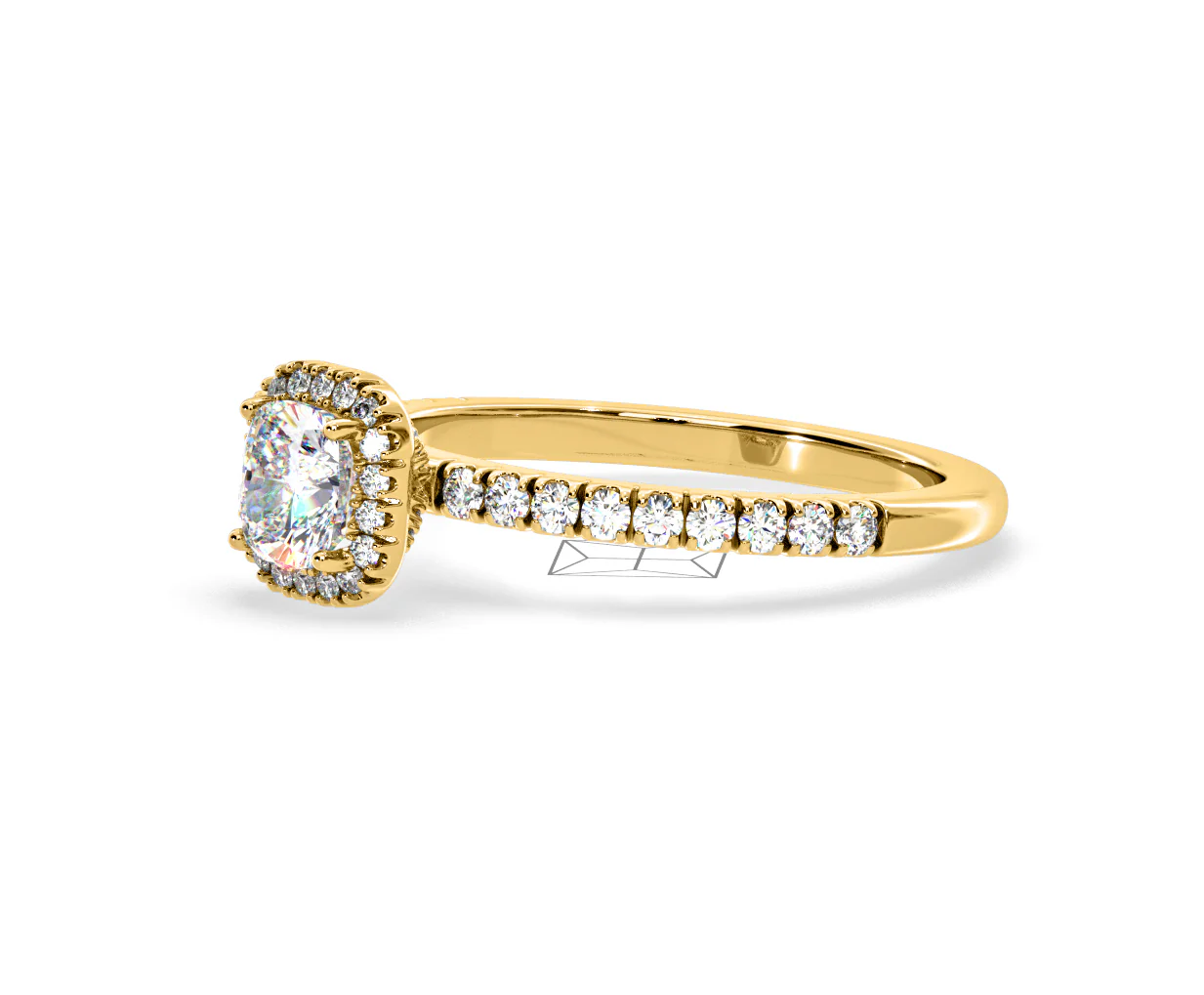 Beatrice Diamond Halo Engagement Ring in 18K Gold 1ct G/SI2 - Image 99