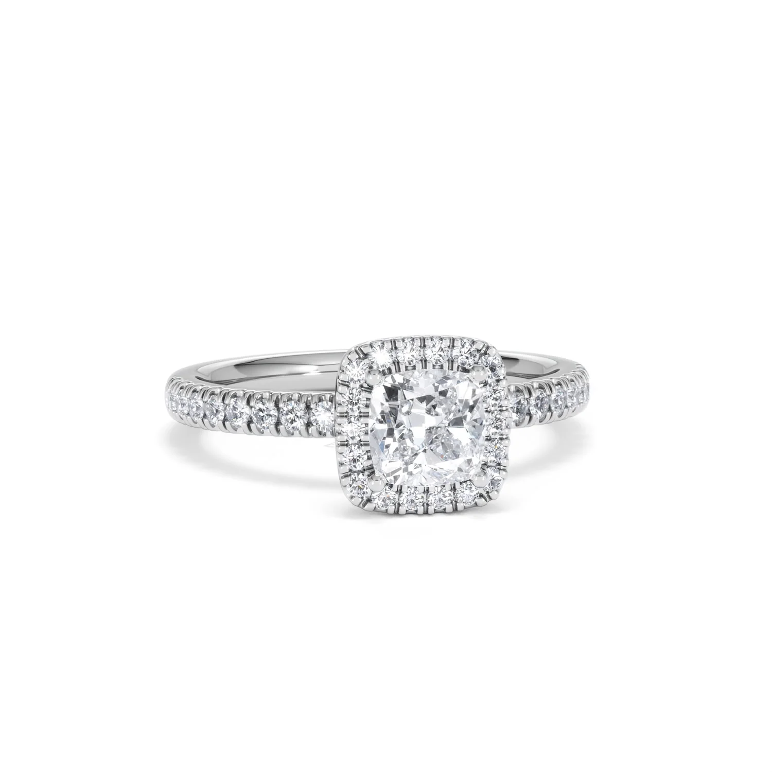 Beatrice GIA Diamond Halo Engagement Ring in Platinum 1.25ct G/SI2 - Image 10