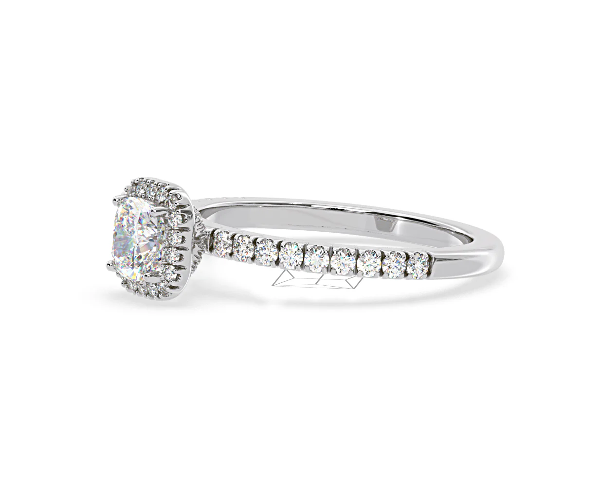 Beatrice GIA Diamond Halo Engagement Ring in Platinum 1.25ct G/SI2 - Image 100