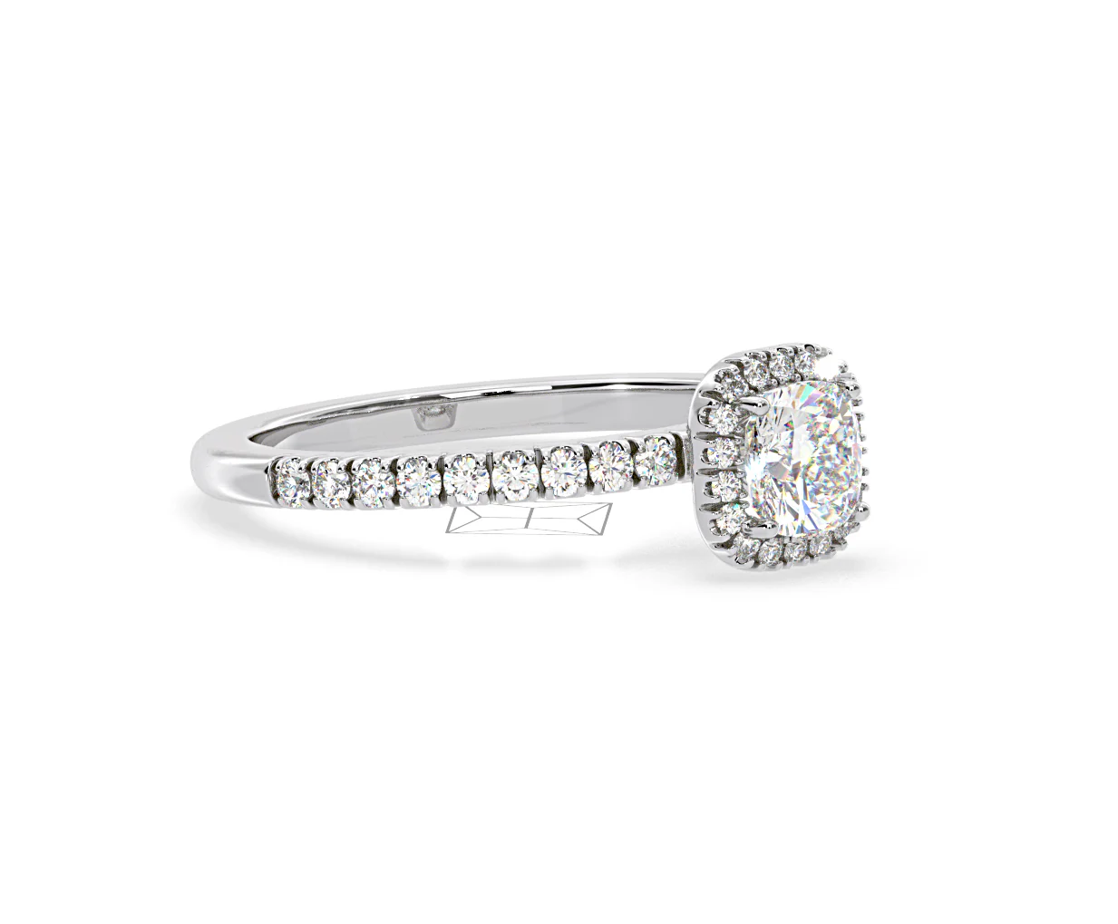 Beatrice GIA Diamond Halo Engagement Ring in Platinum 1.25ct G/SI2 - Image 158