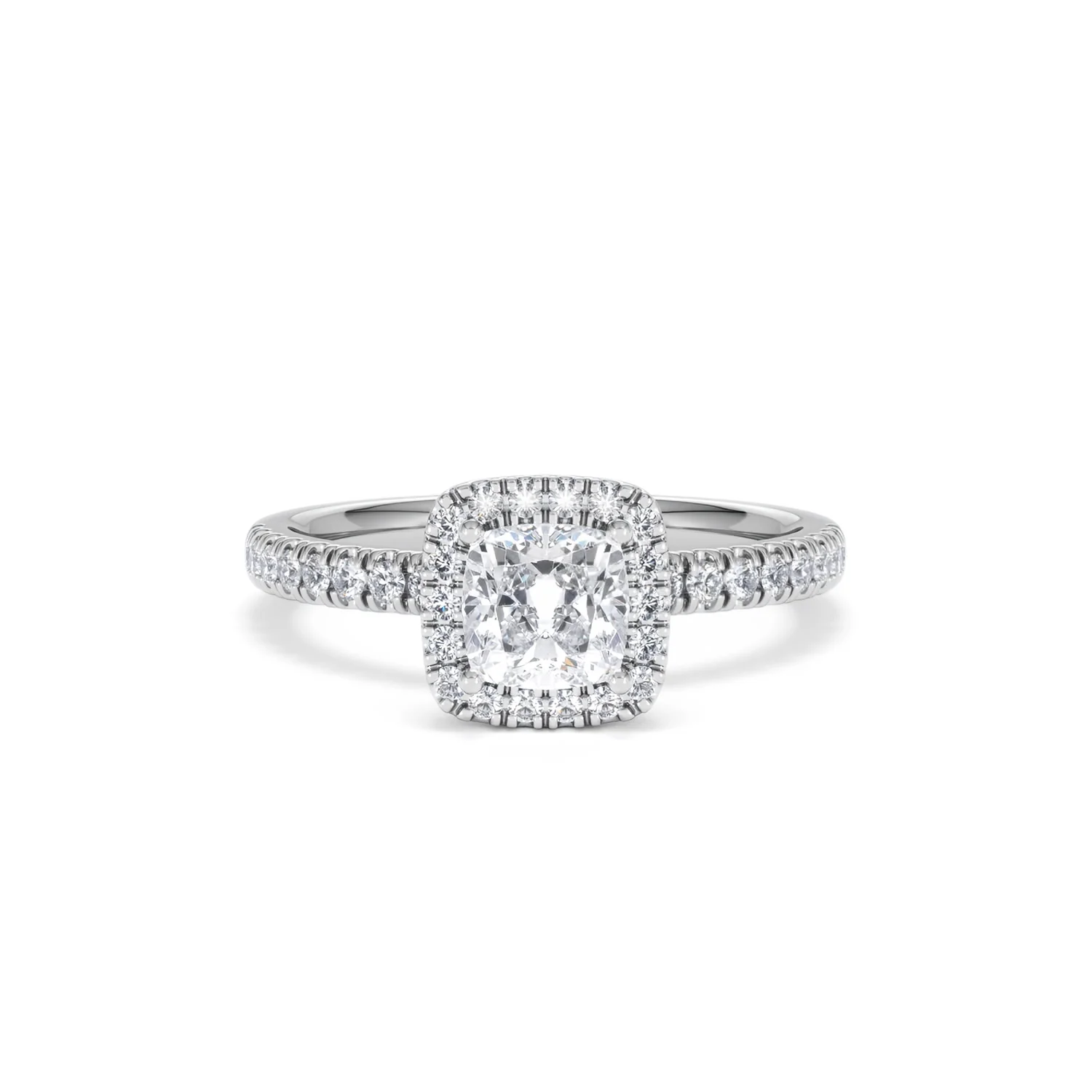Beatrice GIA Diamond Halo Engagement Ring in Platinum 1.25ct G/SI2 - Image 8
