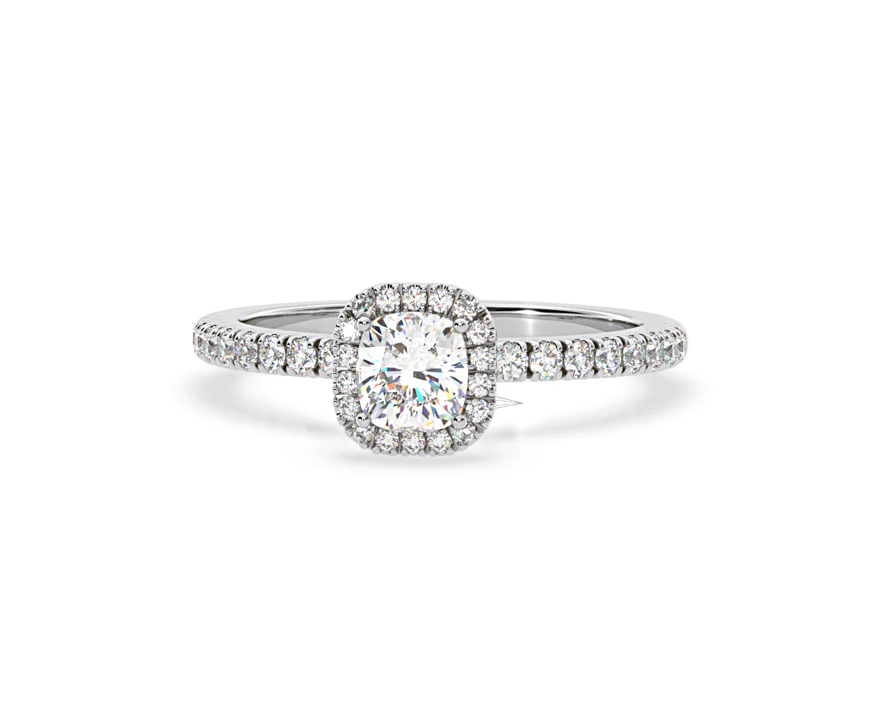 Beatrice GIA Diamond Halo Engagement Ring in Platinum 1.25ct G/SI2 - Image 89