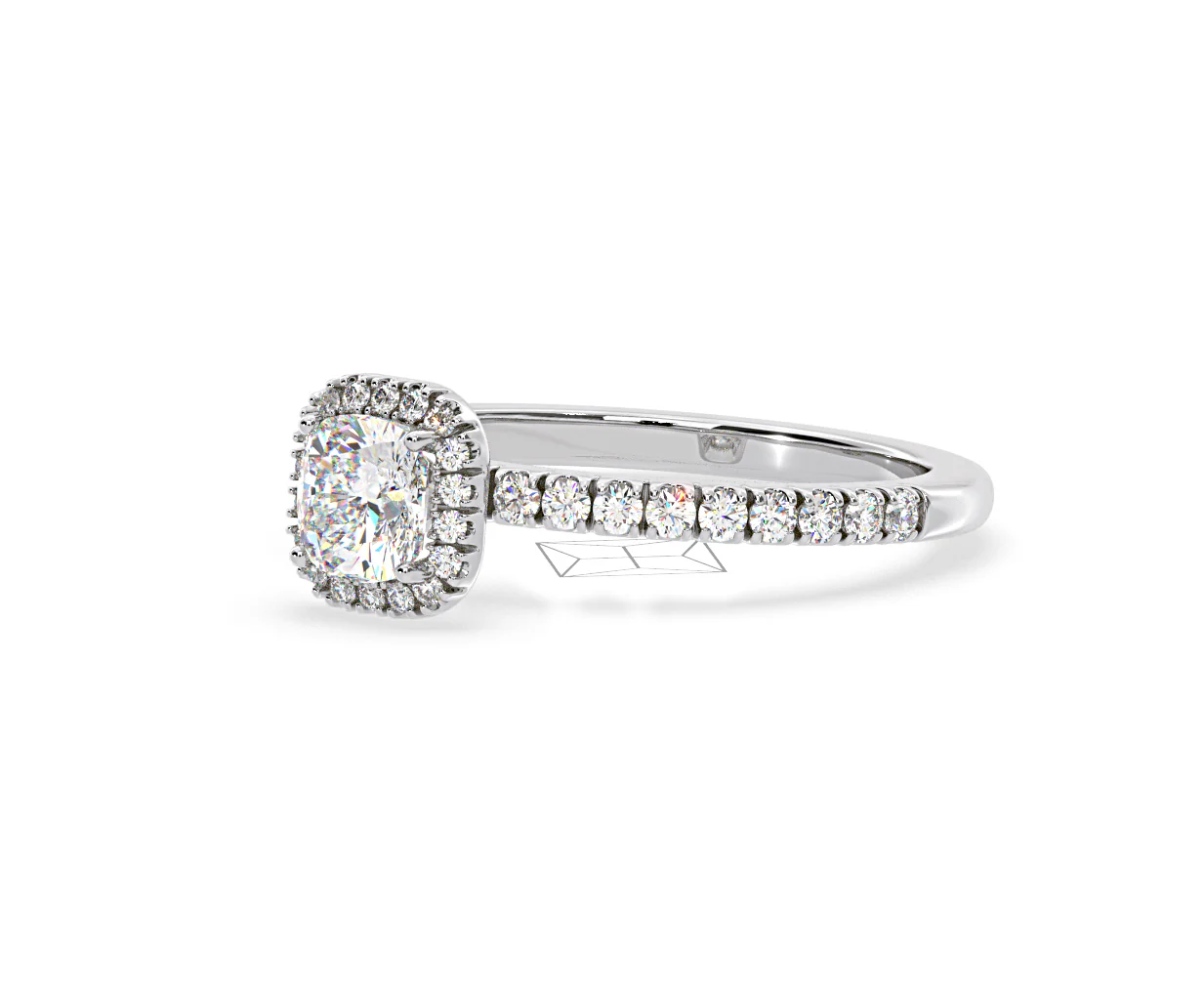 Beatrice GIA Diamond Halo Engagement Ring in Platinum 1.25ct G/SI2 - Image 96
