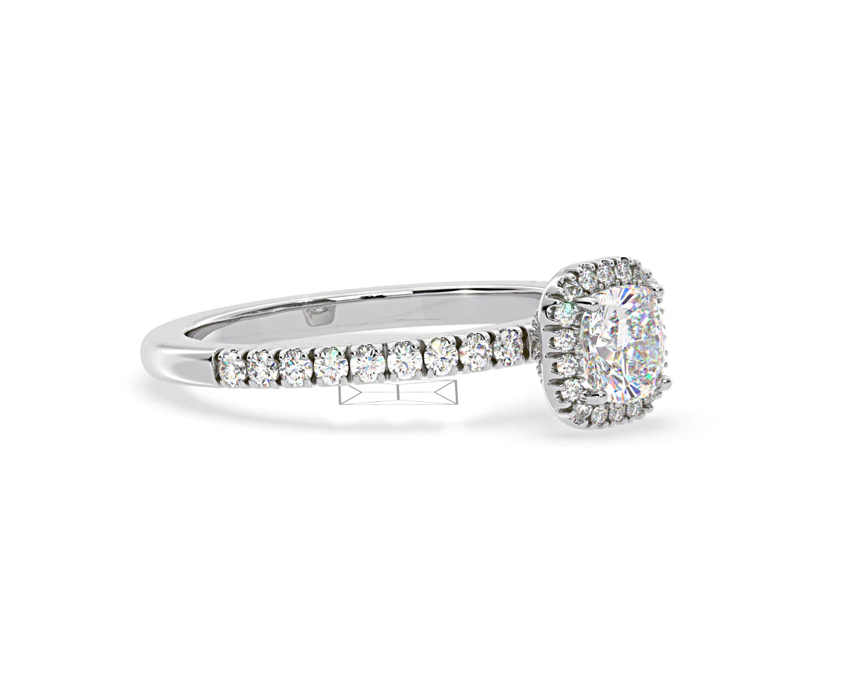 Beatrice GIA Diamond Halo Engagement Ring in Platinum 1.25ct G/VS1 - Image 76