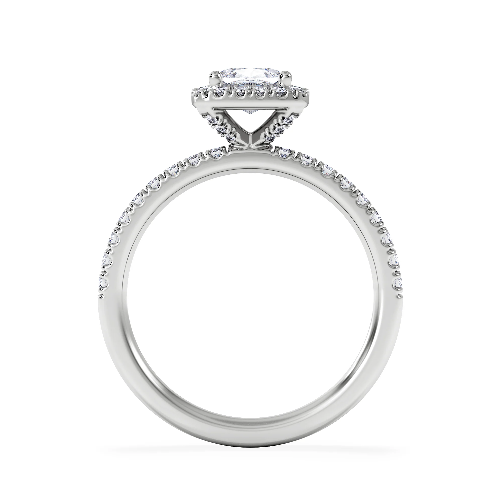 Beatrice GIA Diamond Halo Engagement Ring in Platinum 1.25ct G/VS2 - Image 3