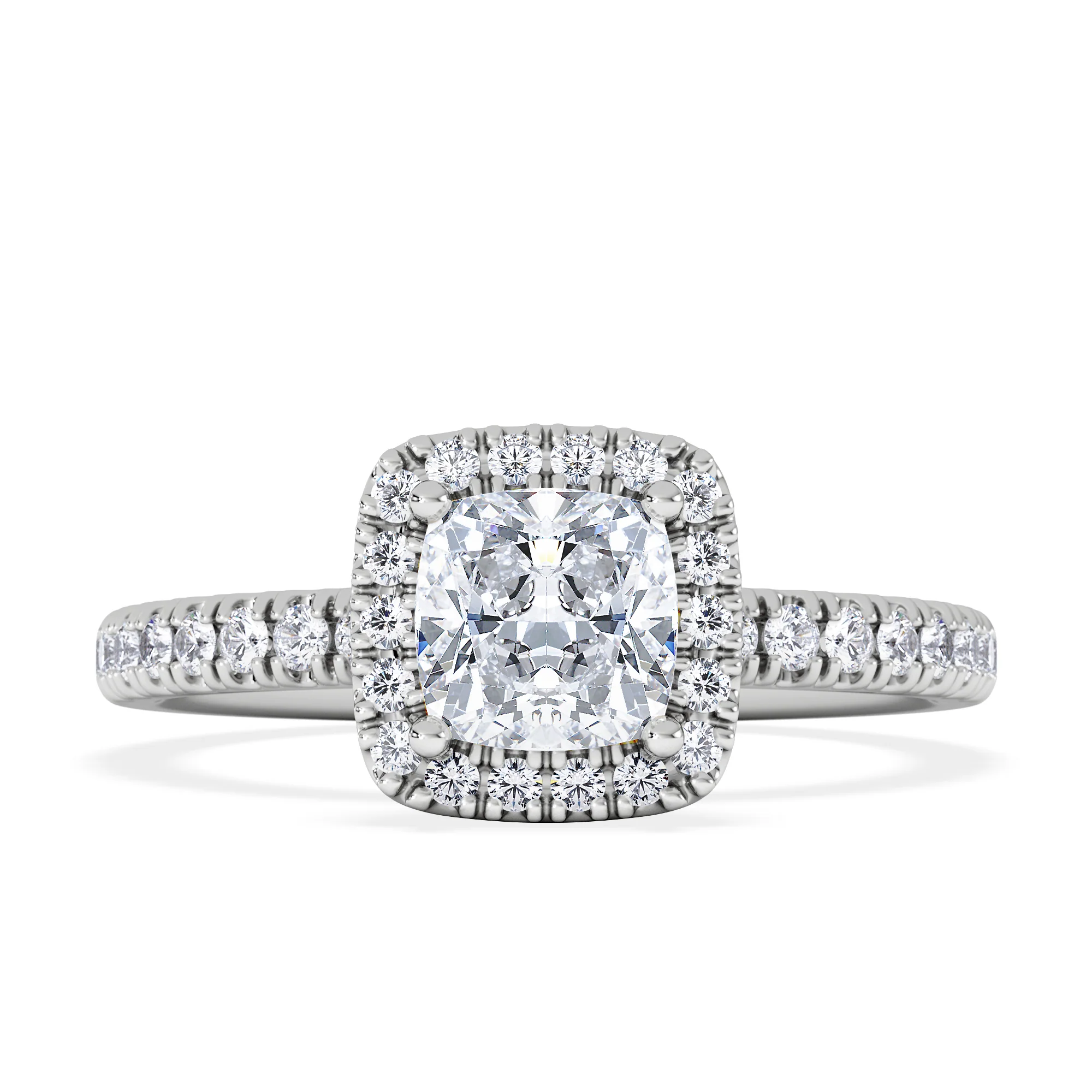 Beatrice GIA Diamond Halo Engagement Ring in Platinum 1.25ct G/VS2 - Image 6