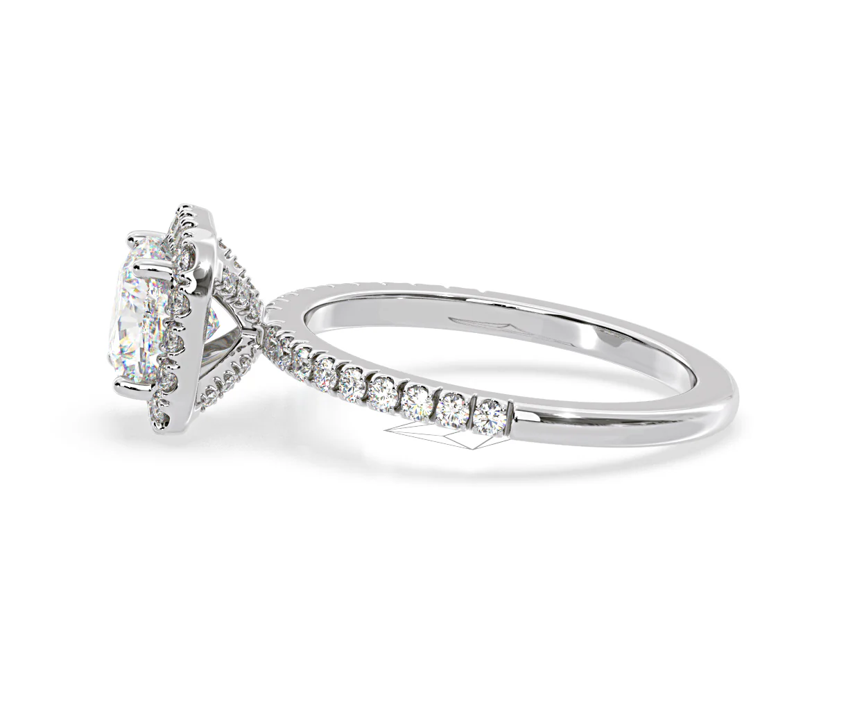 Beatrice GIA Diamond Halo Engagement Ring in Platinum 1.48ct G/SI2 - Image 26