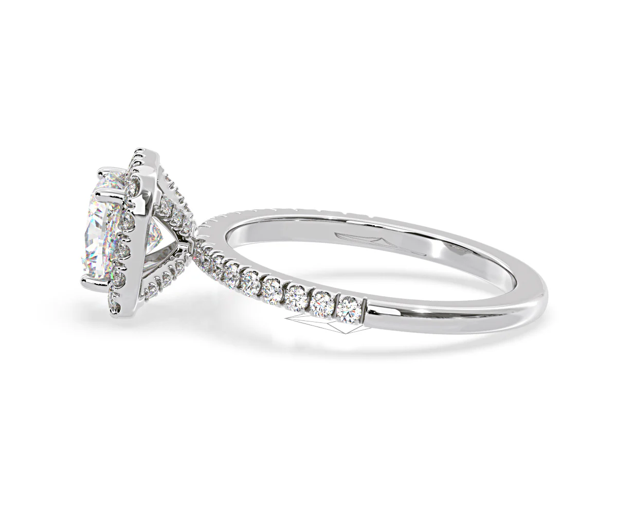 Beatrice GIA Diamond Halo Engagement Ring in Platinum 1.48ct G/SI2 - Image 27