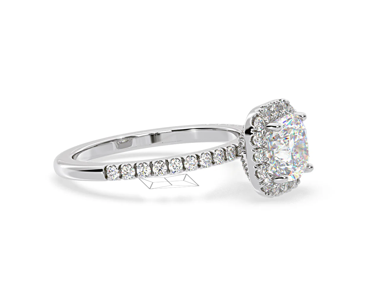 Beatrice GIA Diamond Halo Engagement Ring in Platinum 1.48ct G/SI2 - Image 73