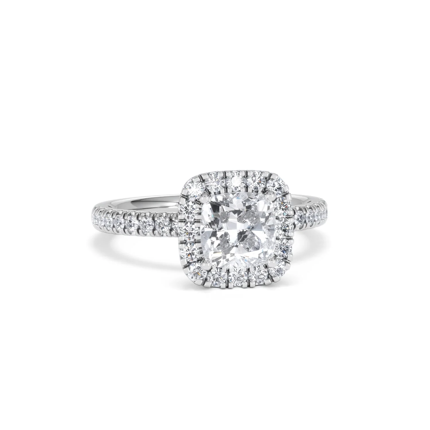 Beatrice GIA Diamond Halo Engagement Ring in Platinum 1.65ct G/VS2 - Image 10