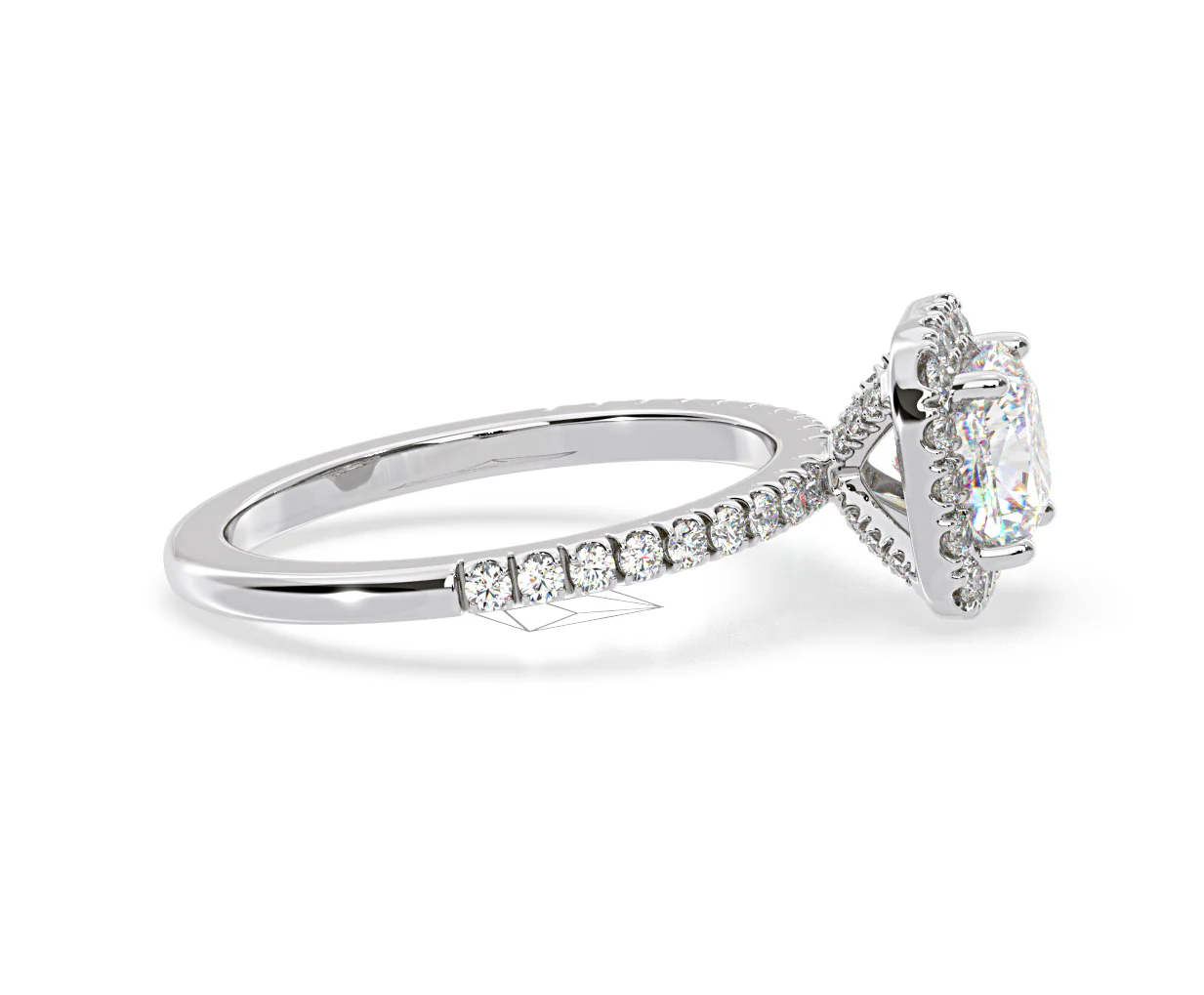 Beatrice GIA Diamond Halo Engagement Ring in Platinum 1.65ct G/VS2 - Image 149