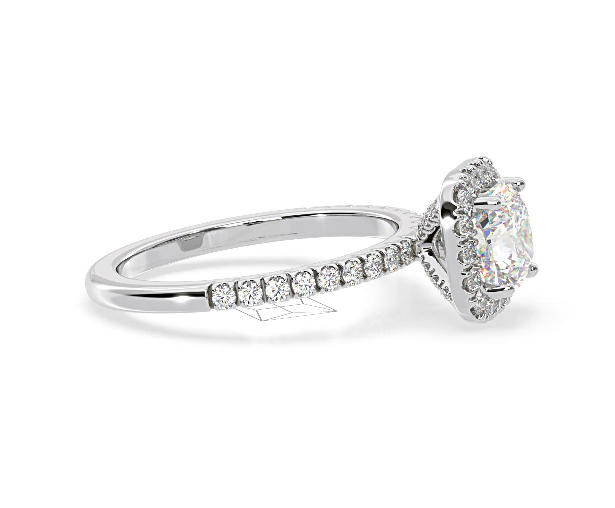 Beatrice GIA Diamond Halo Engagement Ring in Platinum 1.65ct G/VS2 - Image 151