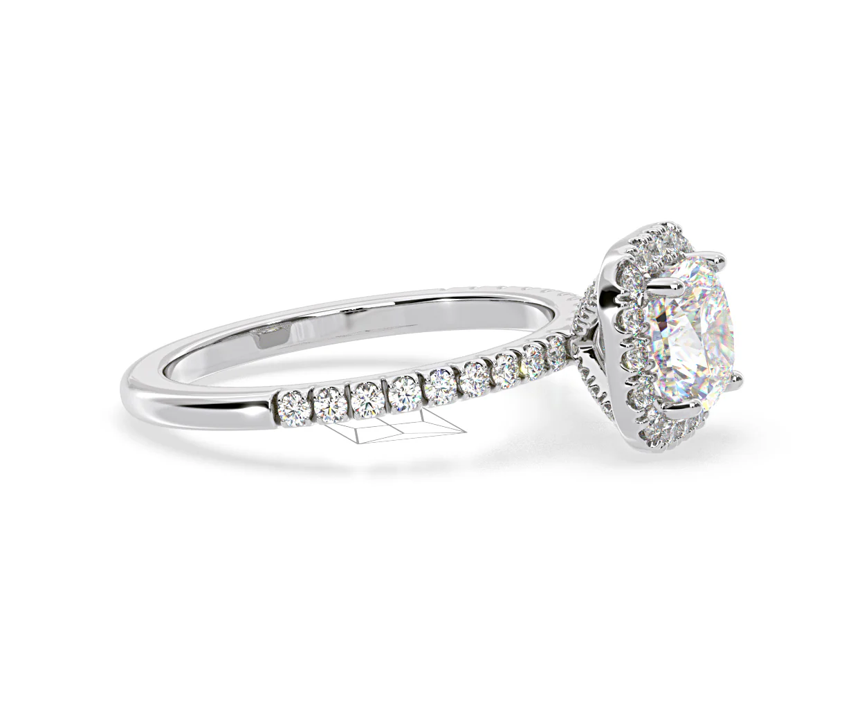 Beatrice GIA Diamond Halo Engagement Ring in Platinum 1.65ct G/VS2 - Image 152