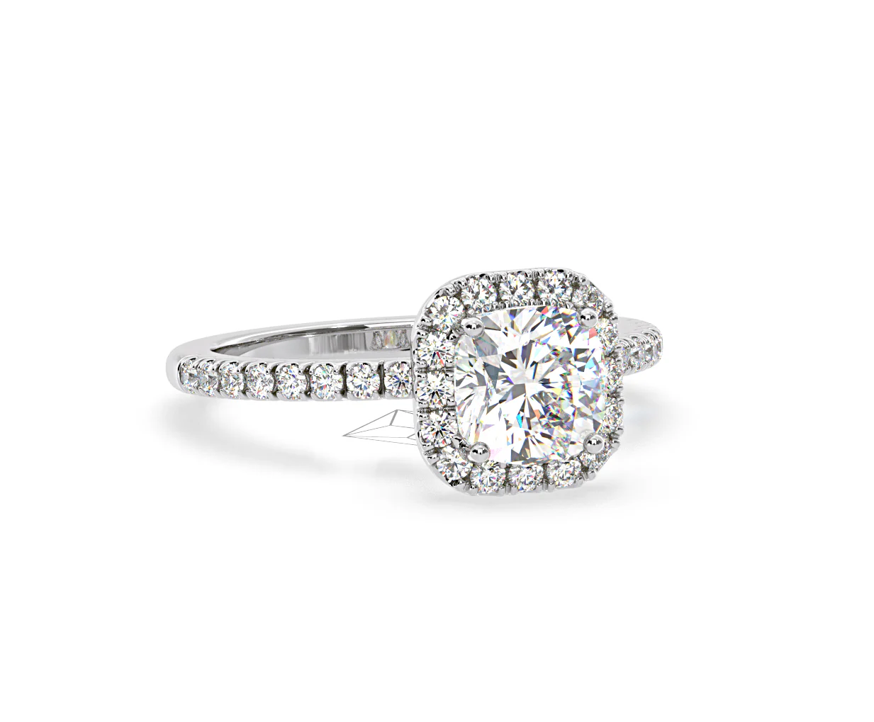 Beatrice GIA Diamond Halo Engagement Ring in Platinum 1.65ct G/VS2 - Image 163