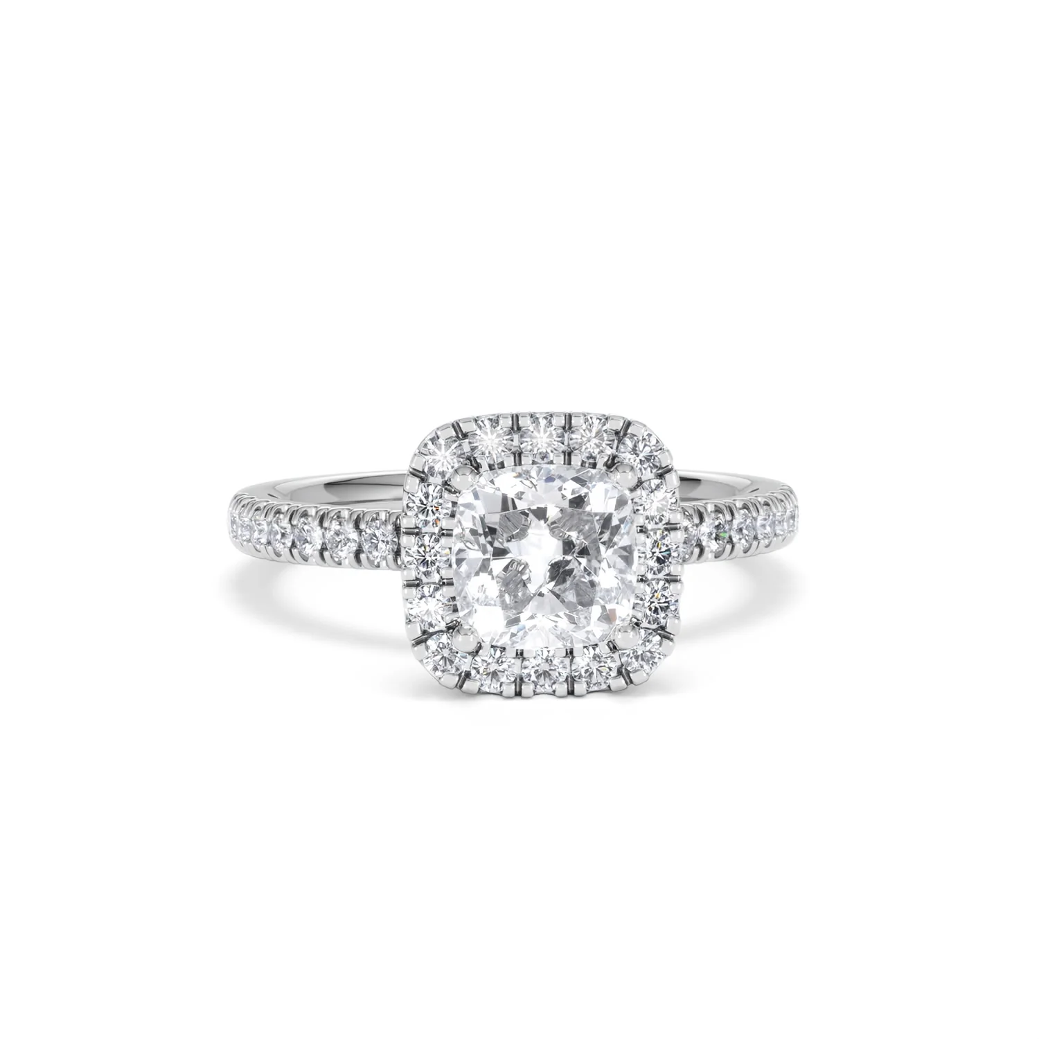 Beatrice GIA Diamond Halo Engagement Ring in Platinum 1.65ct G/VS2 - Image 9